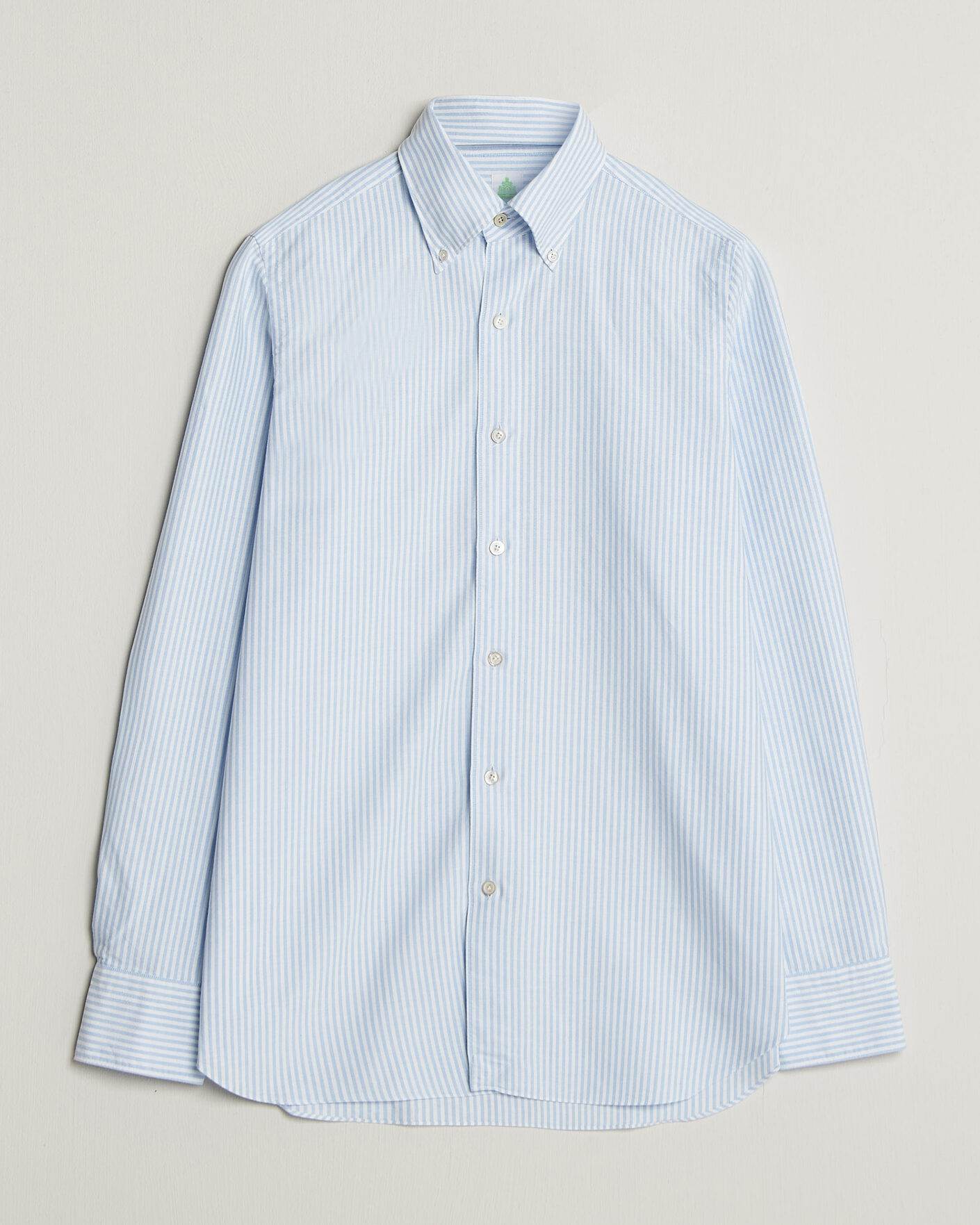 Homme | Chemises | Finamore Napoli | Gaeta Oxford Button Down Shirt Light Blue Stripe