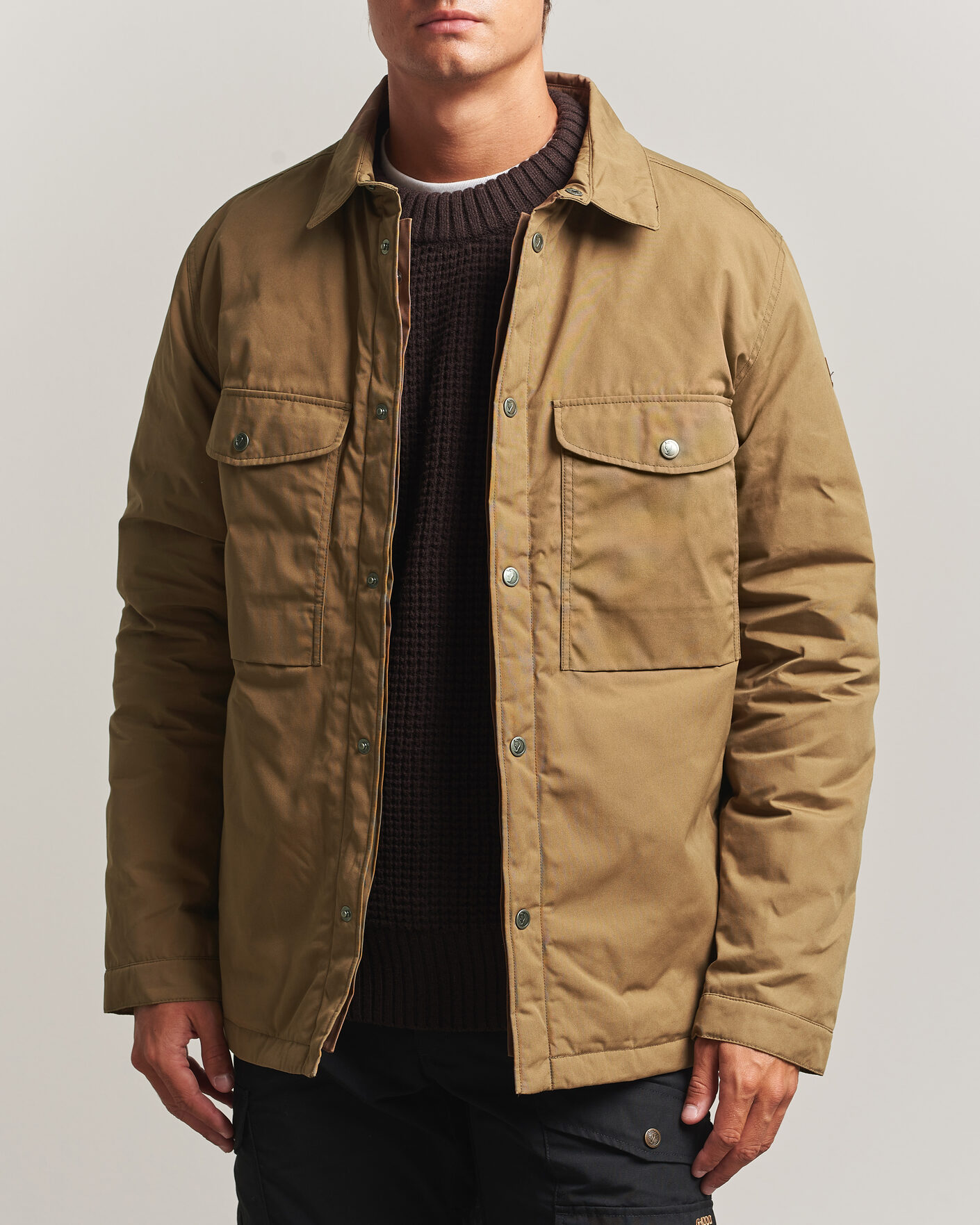 Homme | Manteaux Et Vestes | Fjällräven | Övik Down Shirt Jacket Wood Brown