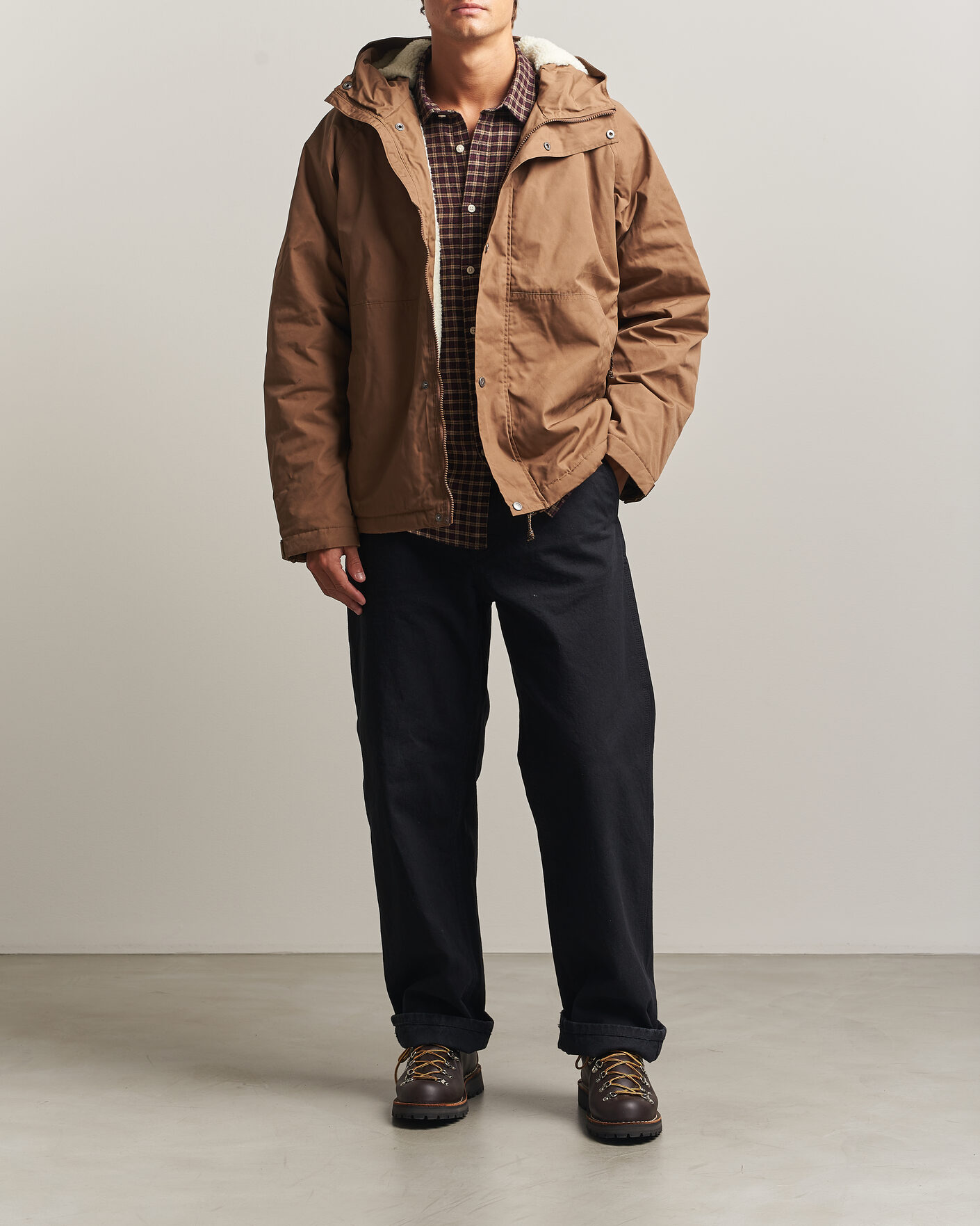 Heren | Jassen | Fjällräven | Vardag G-1000 Pile Jacket Wood Brown