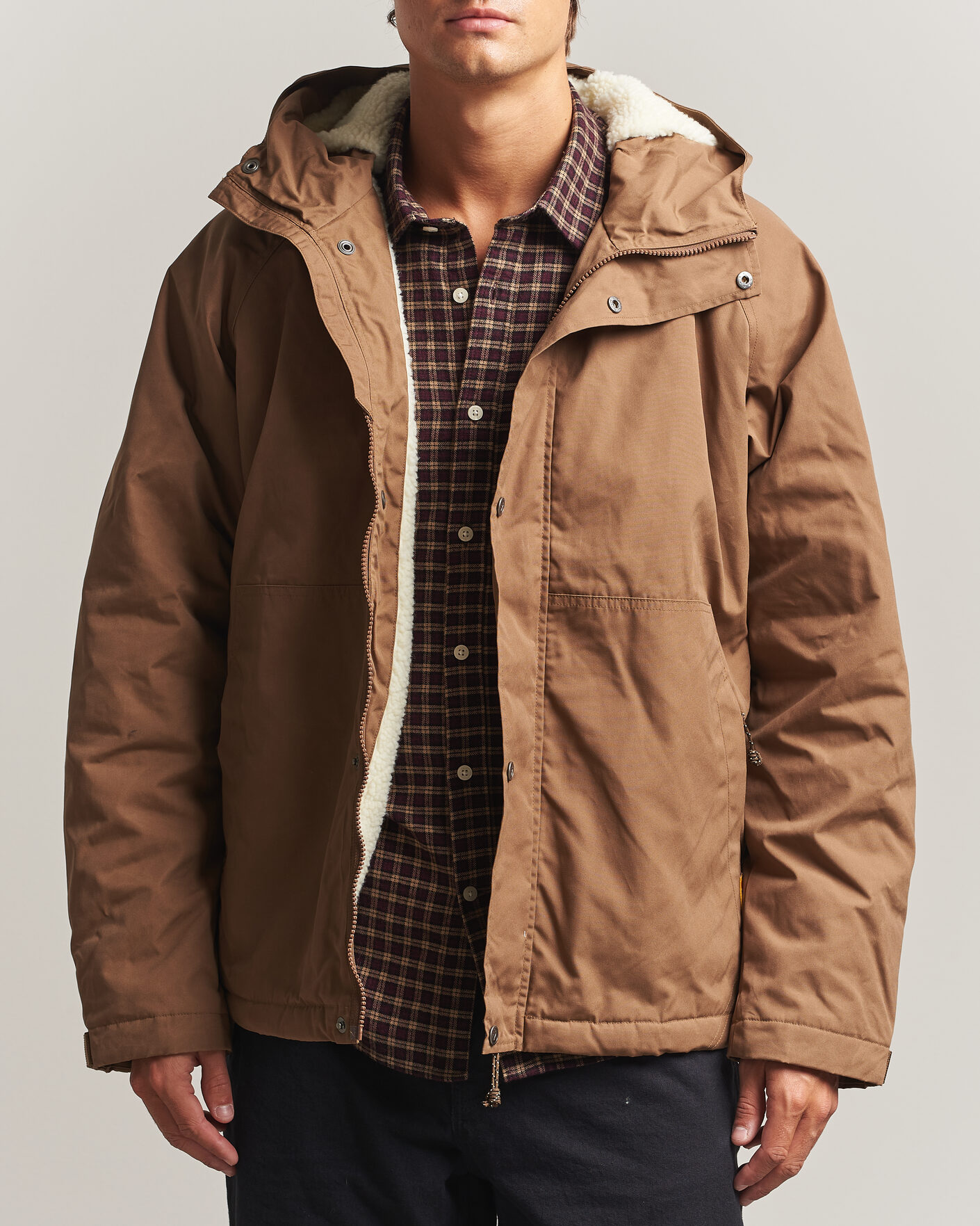 Heren | Jassen | Fjällräven | Vardag G-1000 Pile Jacket Wood Brown