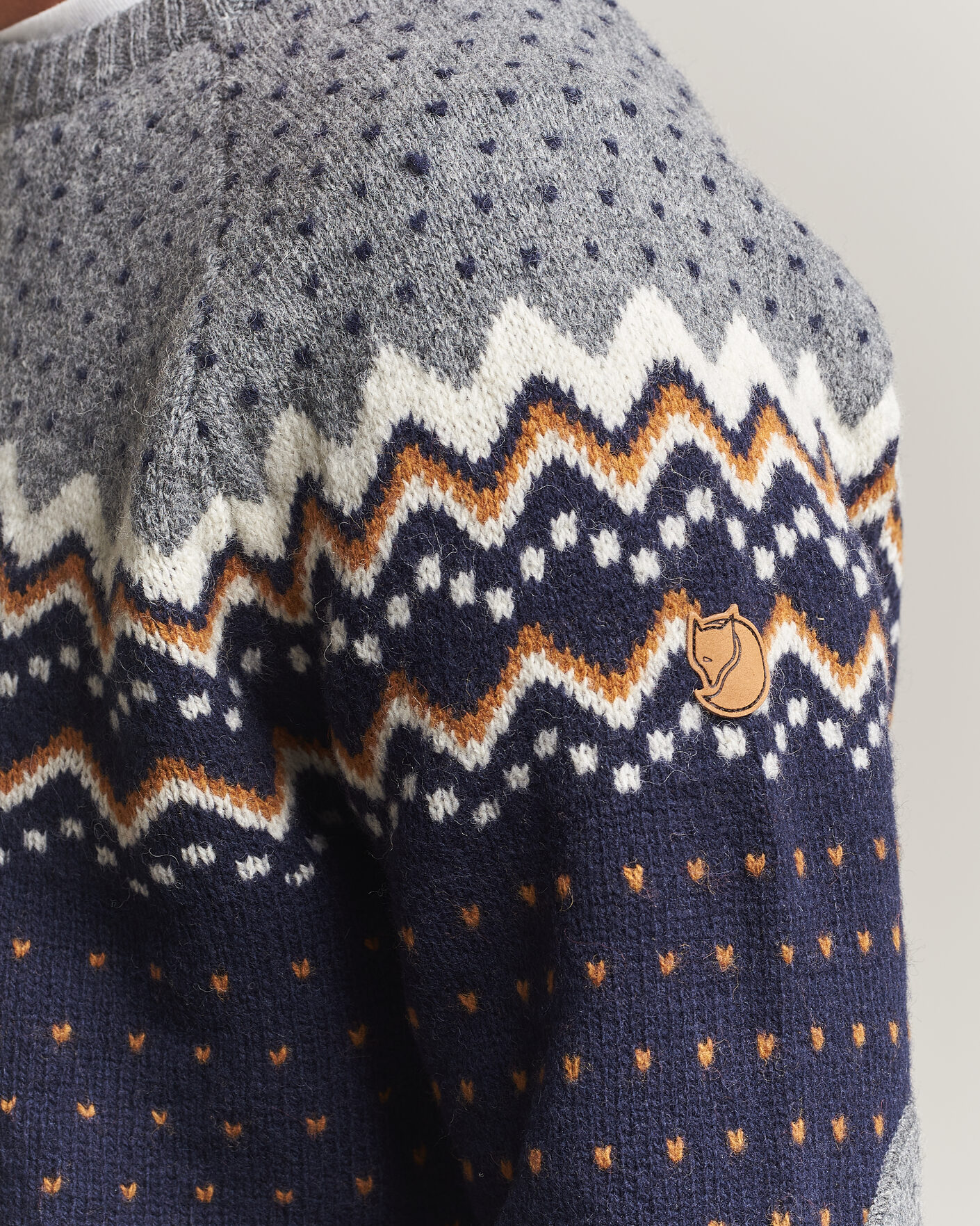 Heren | Truien | Fjällräven | Övik Knit Wool Sweater Dark Navy