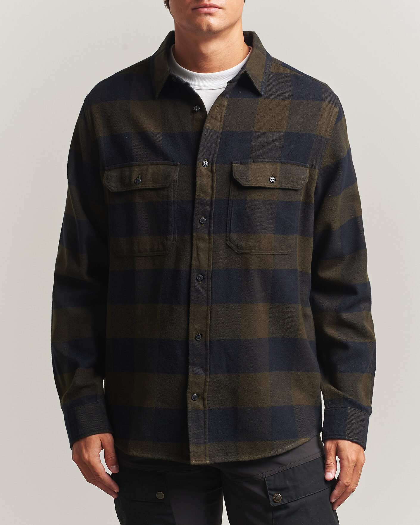 Homme | Chemises | Fjällräven | Övik Heavy Flannel Shirt Deep Forest