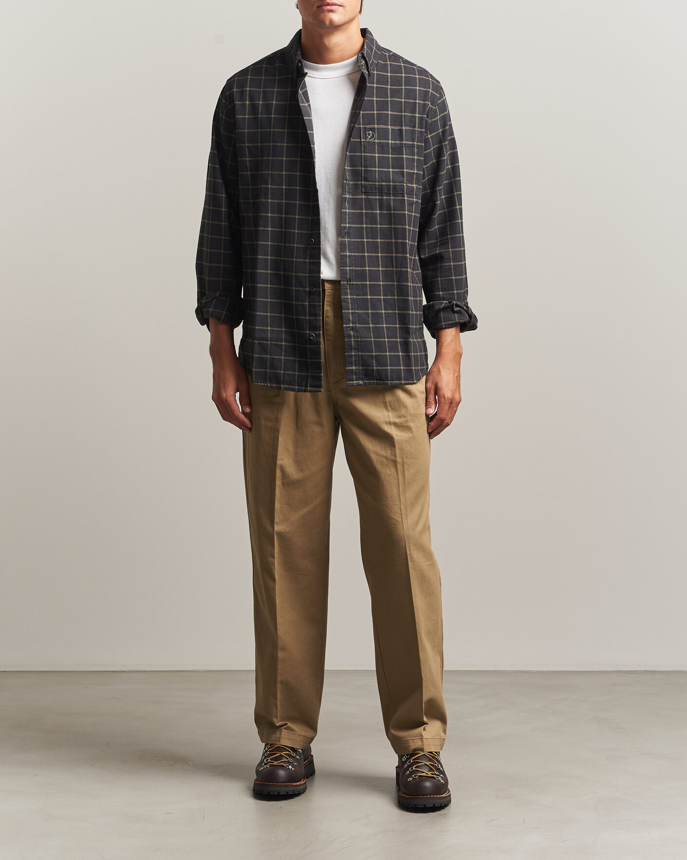 Heren | Overhemden | Fjällräven | Övik Flannel Shirt Dark Grey