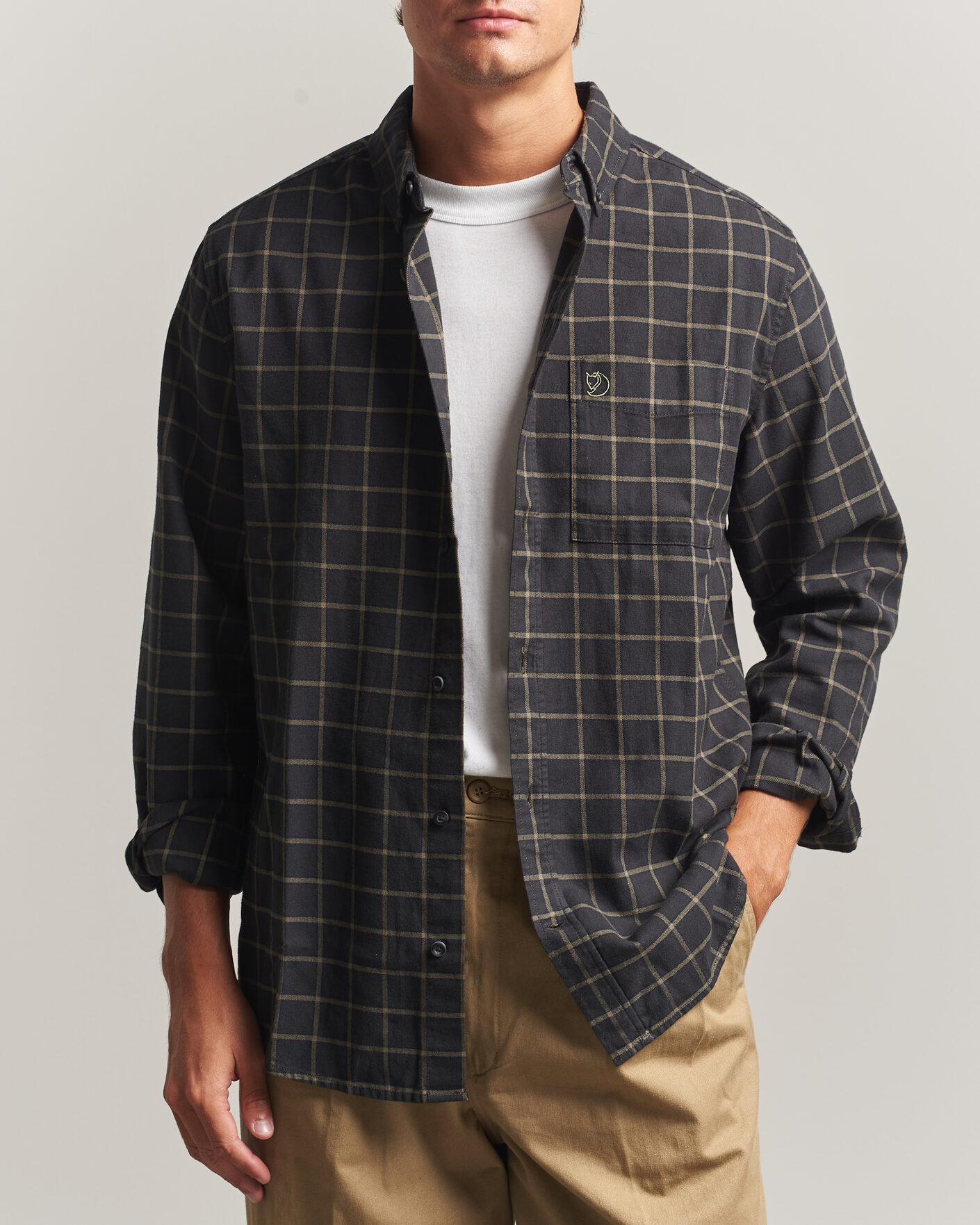 Heren | Overhemden | Fjällräven | Övik Flannel Shirt Dark Grey