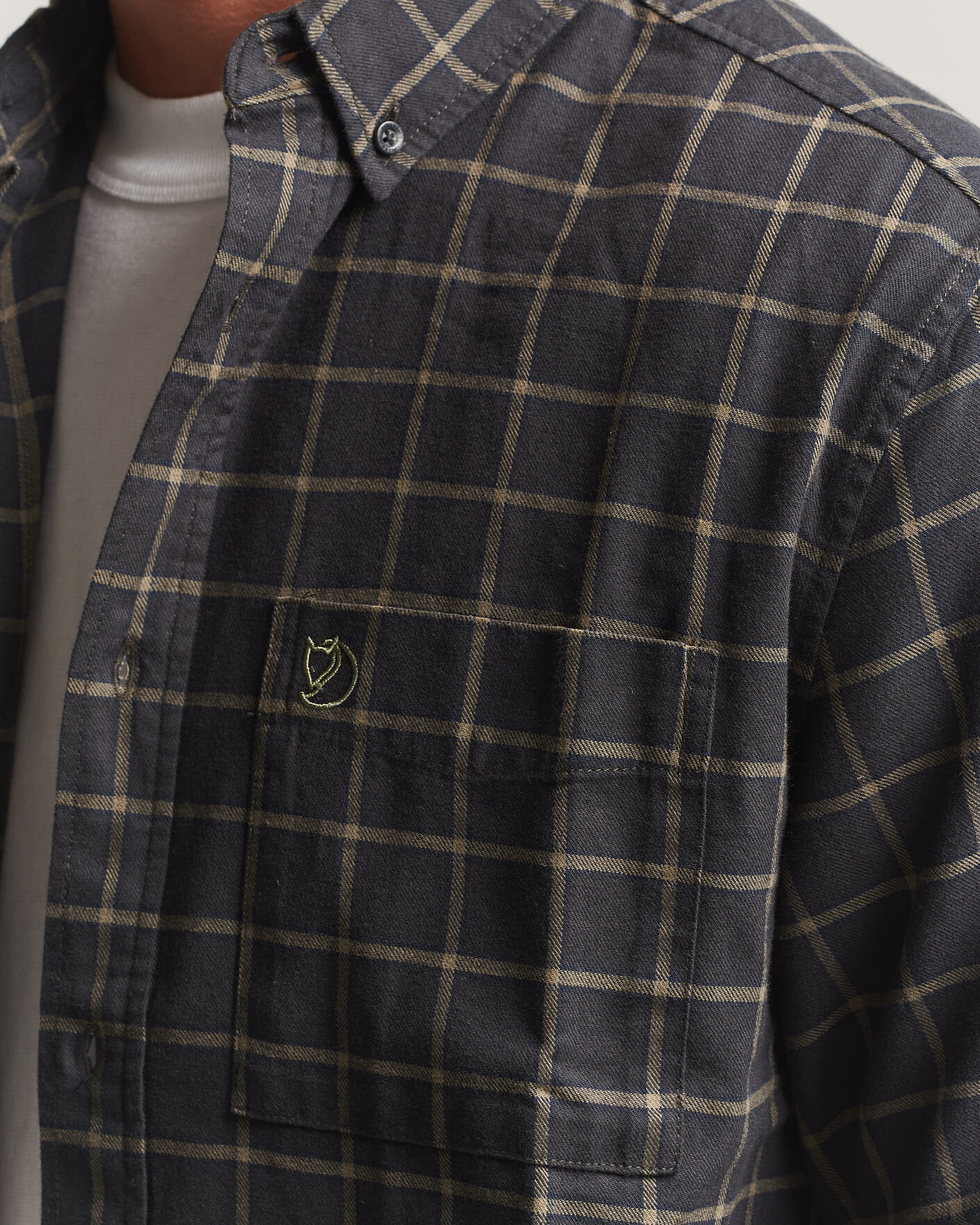 Heren | Overhemden | Fjällräven | Övik Flannel Shirt Dark Grey