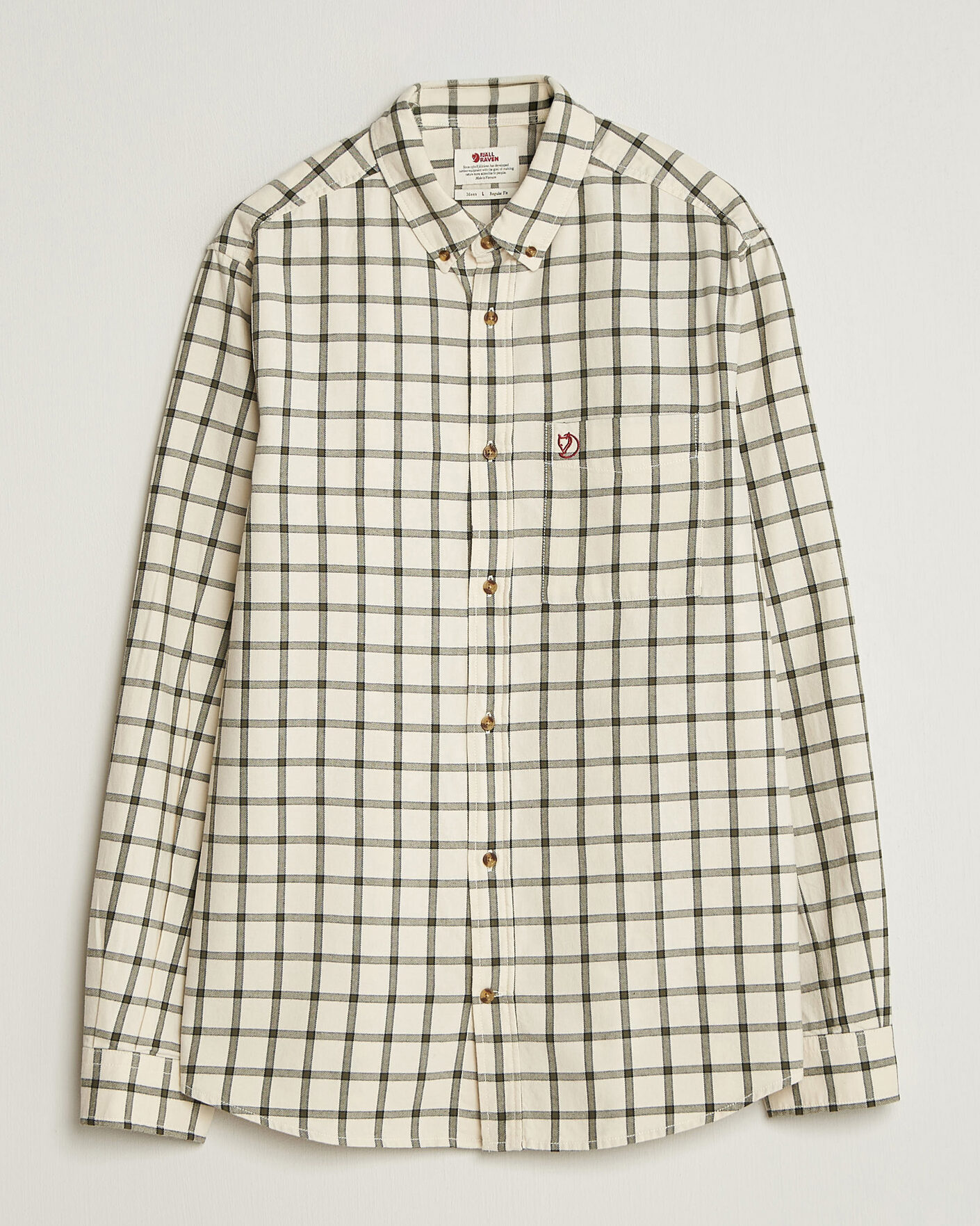 Heren | Overhemden | Fjällräven | Övik Flannel Shirt Chalk White