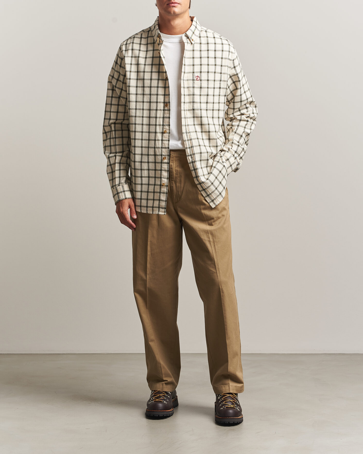 Heren | Overhemden | Fjällräven | Övik Flannel Shirt Chalk White