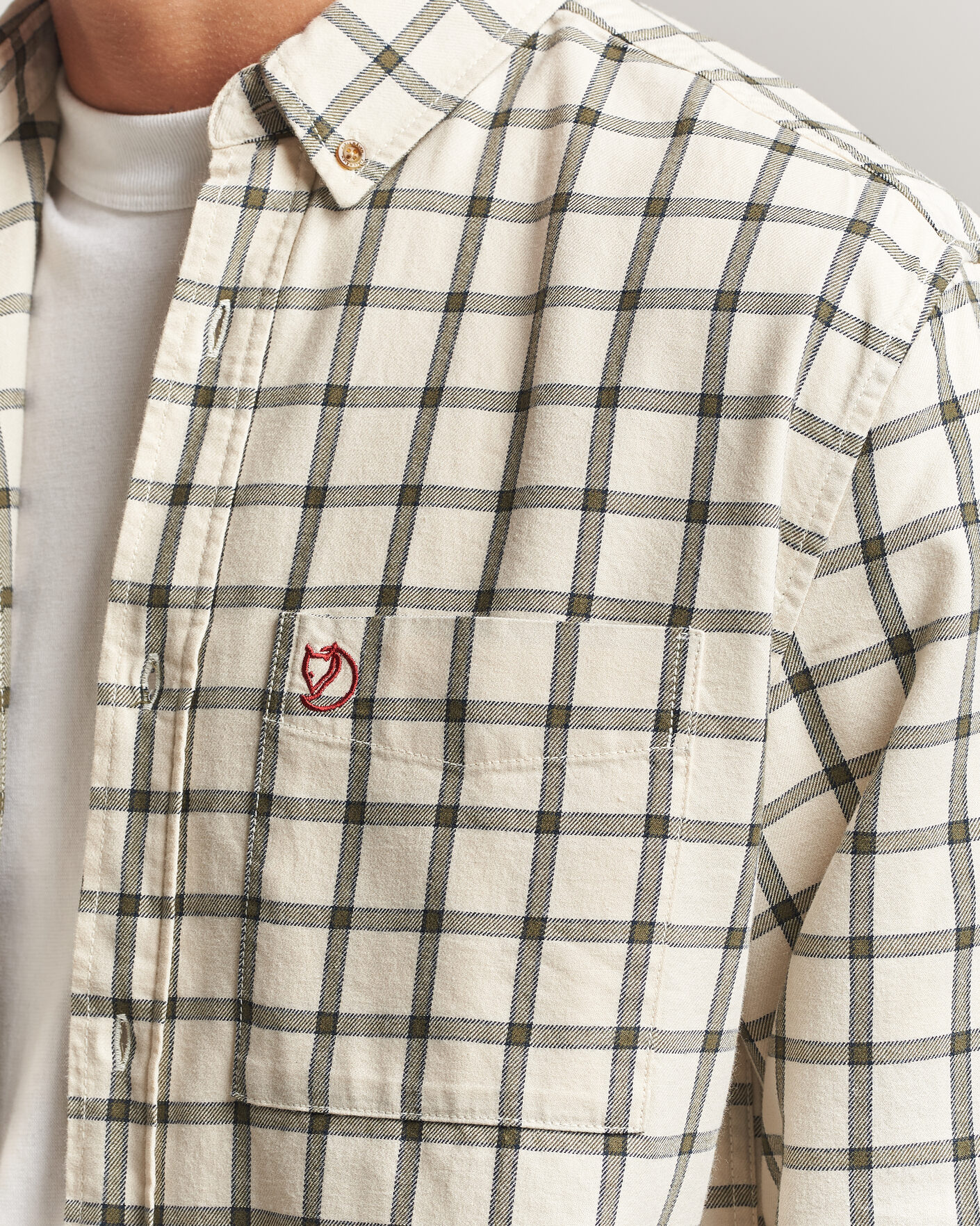 Heren | Overhemden | Fjällräven | Övik Flannel Shirt Chalk White