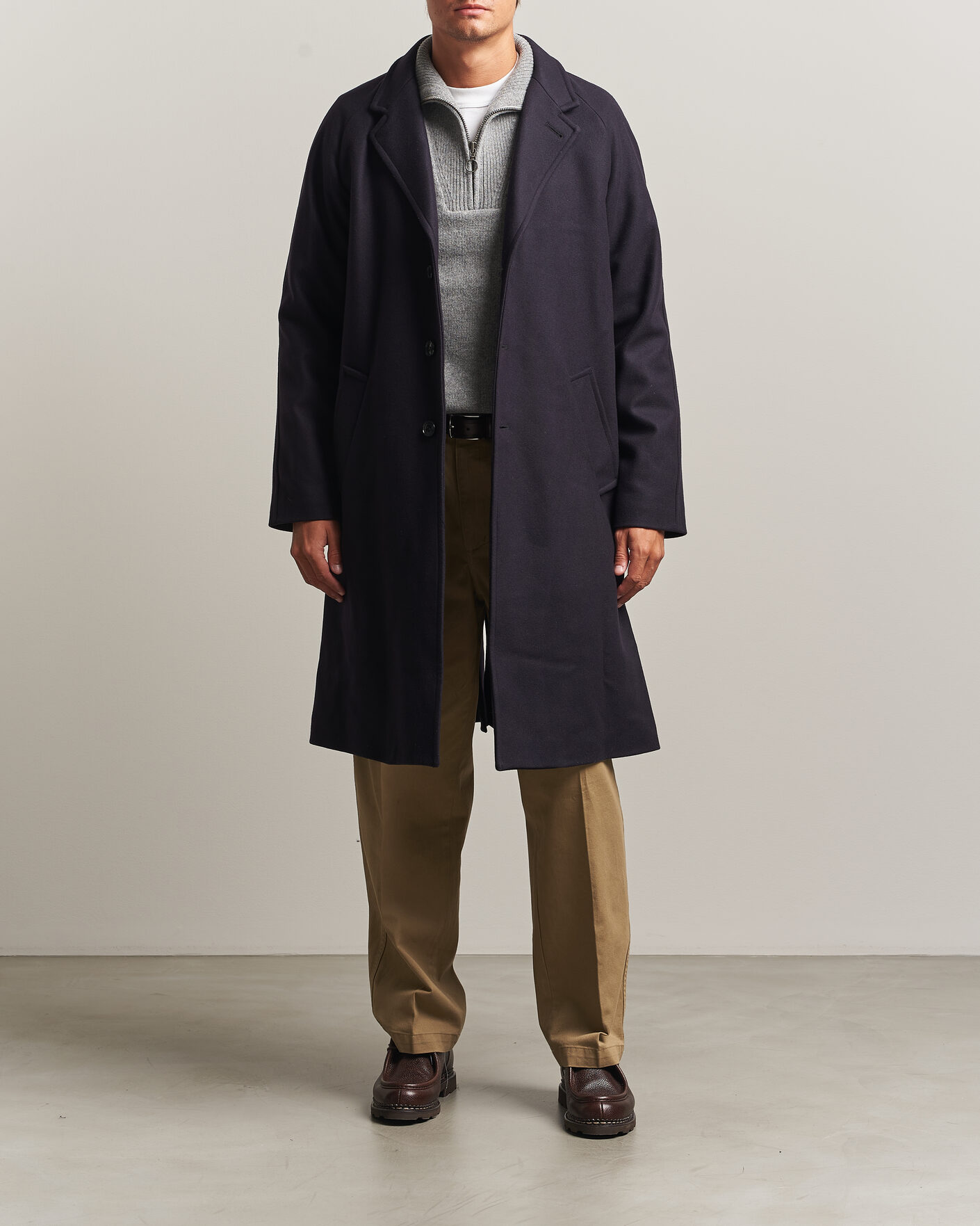 Heren | Jassen | Gloverall | Chesterfield Wool/Cashmere Refined Coat Navy