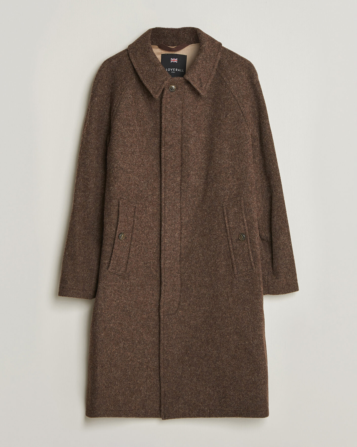 Heren | Jassen | Gloverall | Hynes Wool Coat Mocha