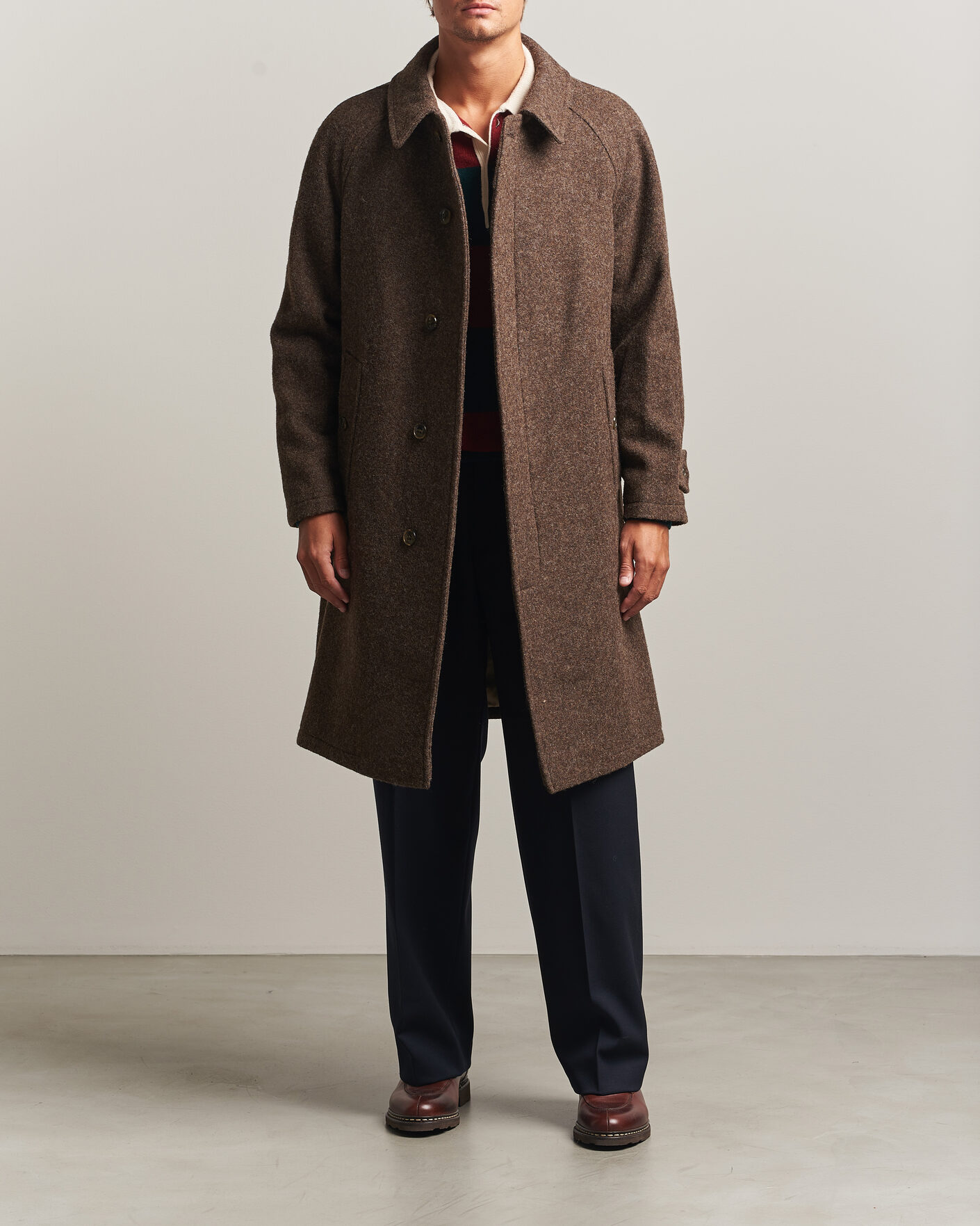 Heren | Jassen | Gloverall | Hynes Wool Coat Mocha