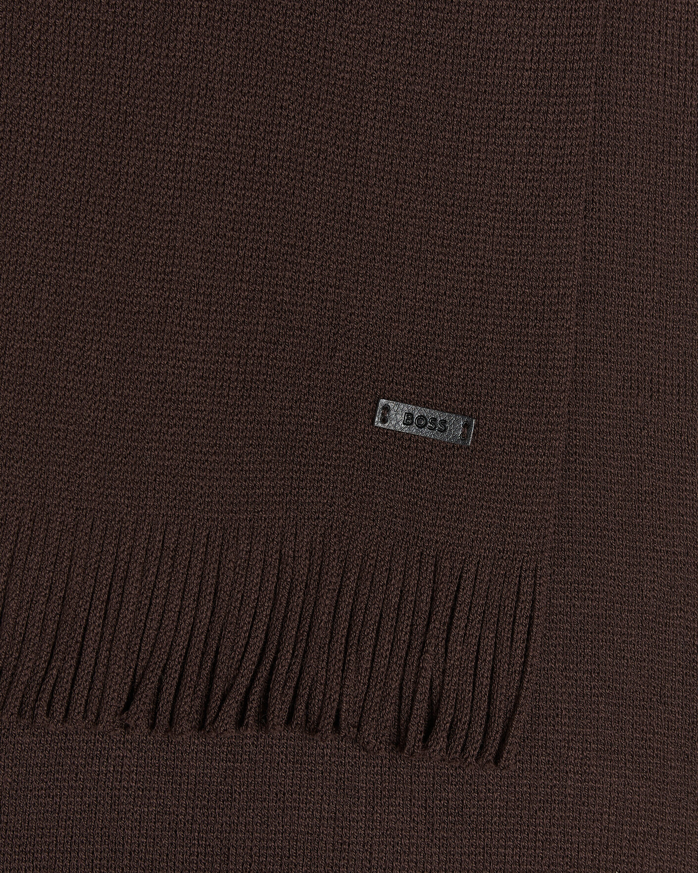 Homme | Écharpes | BOSS BLACK | Albas Wool Scarf Dark Brown
