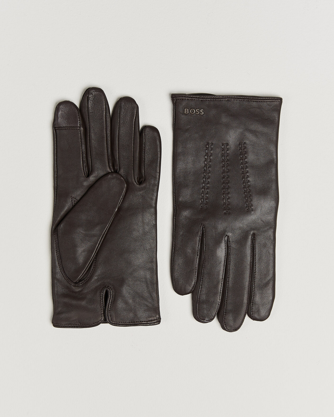 Homme | Gants | BOSS BLACK | Hainz Leather Glove Dark Brown