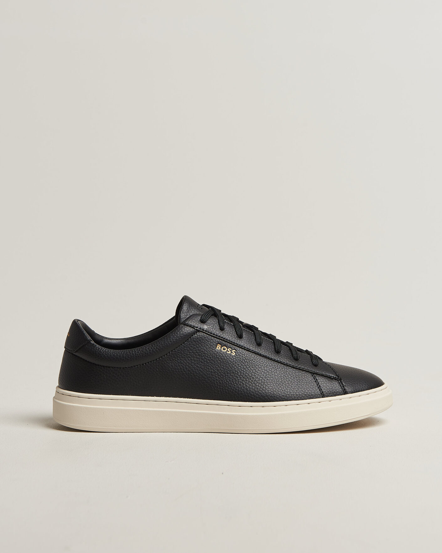 Heren | Sneakers | BOSS BLACK | Kieran Grained Leather Sneaker Black