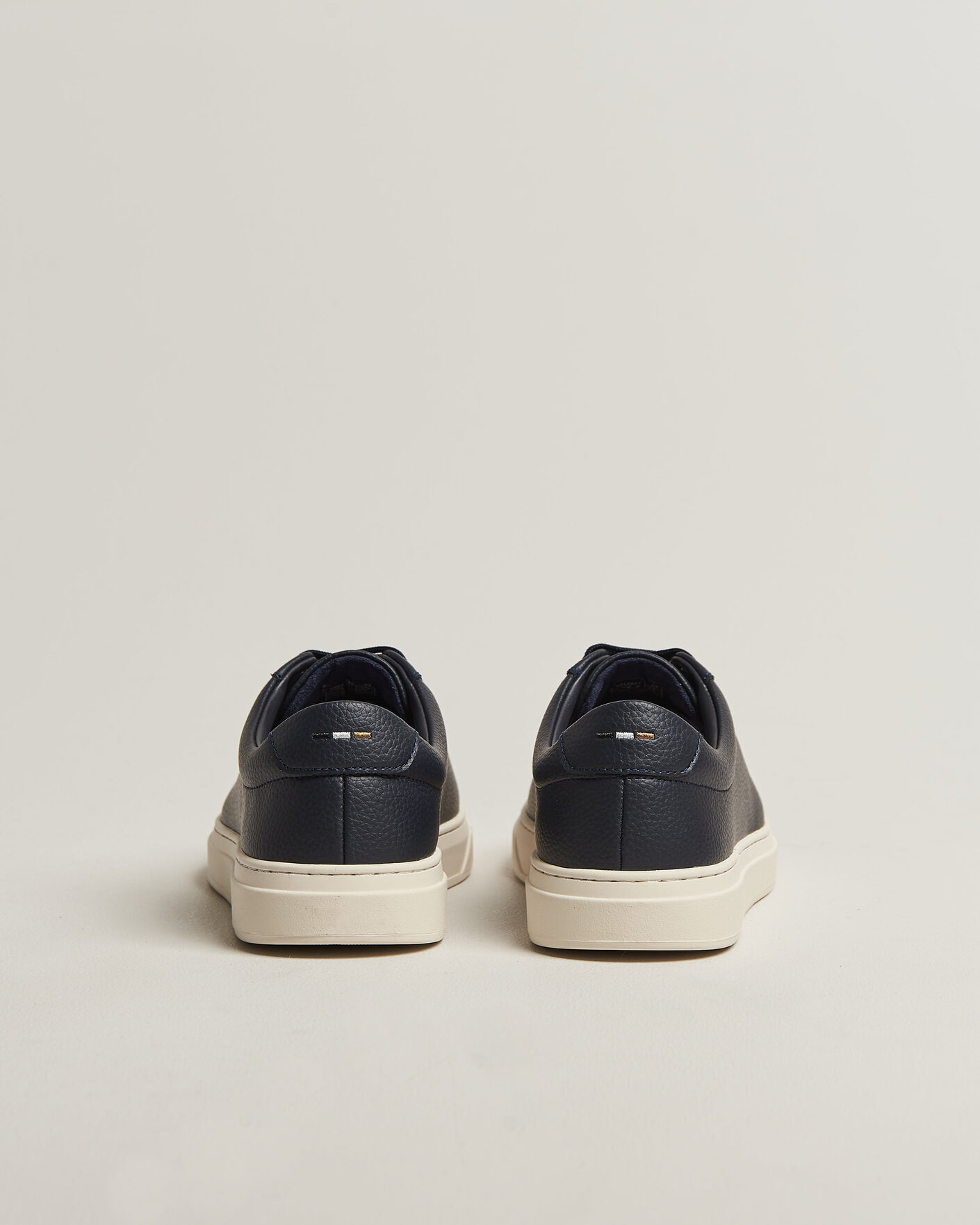 Homme | Baskets | BOSS BLACK | Kieran Grained Leather Sneaker Dark Blue