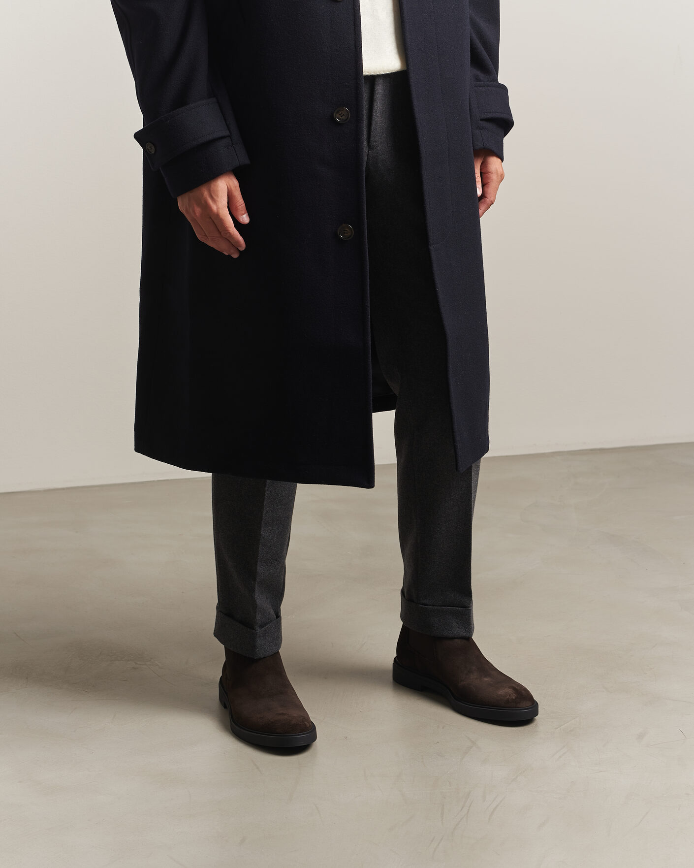 Homme | Bottes | BOSS BLACK | Calev Suede Chelsea Boot Dark Brown