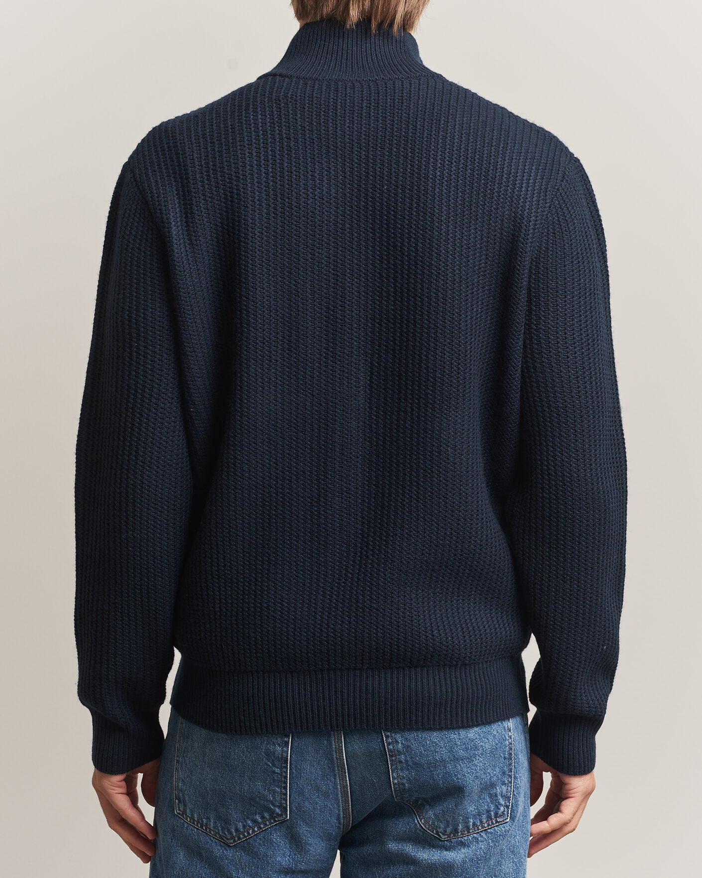 Homme | Pulls Et Tricots | BOSS BLACK | Fiocco Wool/Cashmere Full Zip Dark Blue