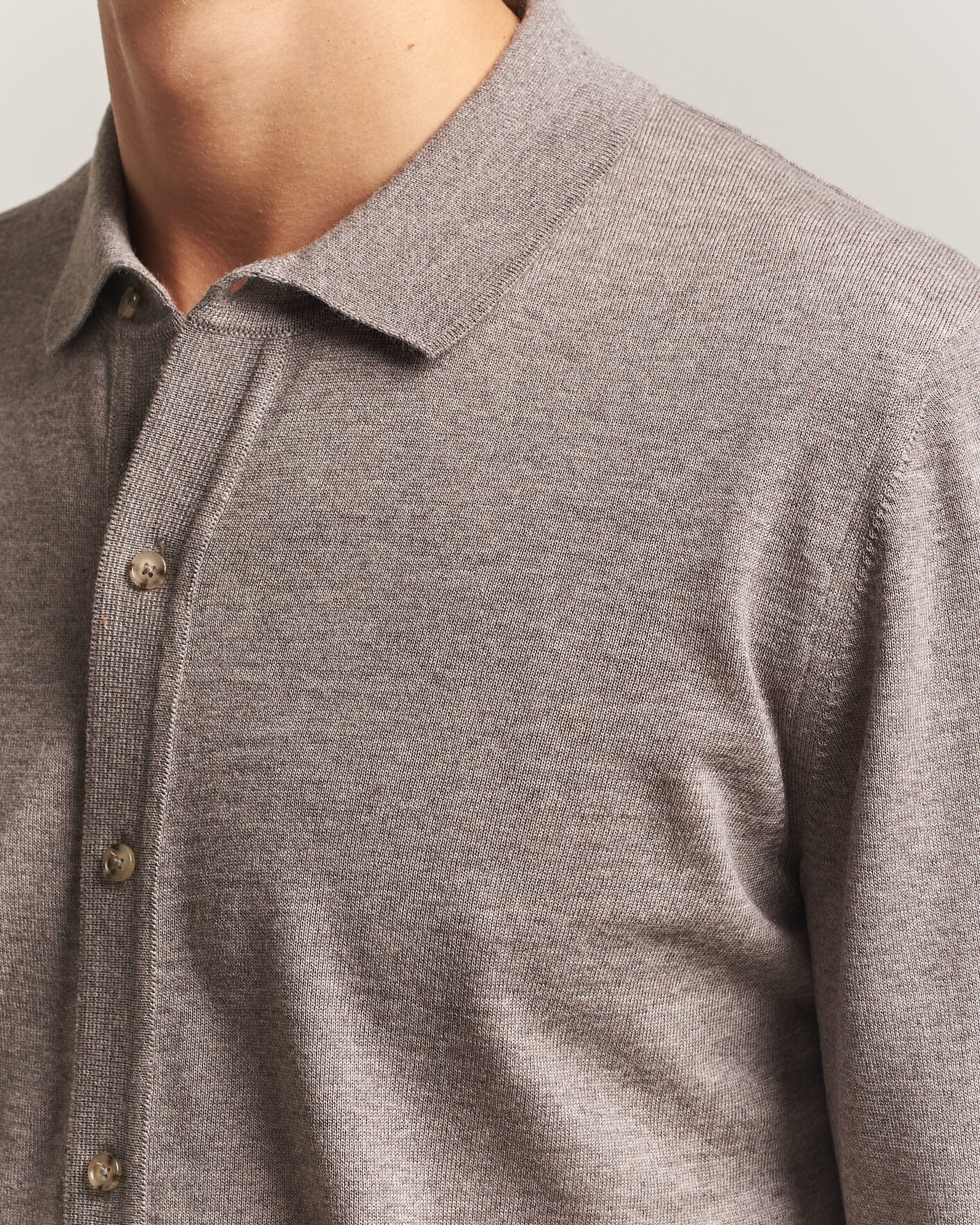 Homme | Pulls Et Tricots | BOSS BLACK | Helbert Merino Knitted Cardigan Open Brown