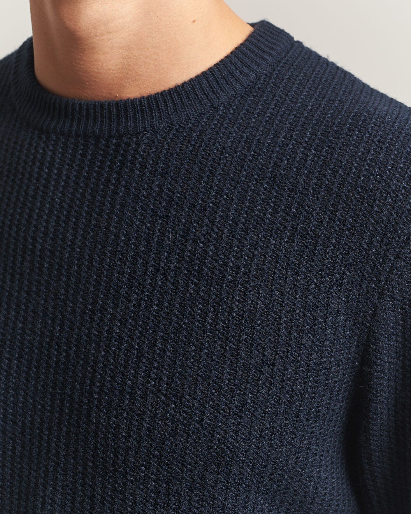 Heren | Truien | BOSS BLACK | Fiocchetto Wool/Cashmere Crew Neck Dark Blue