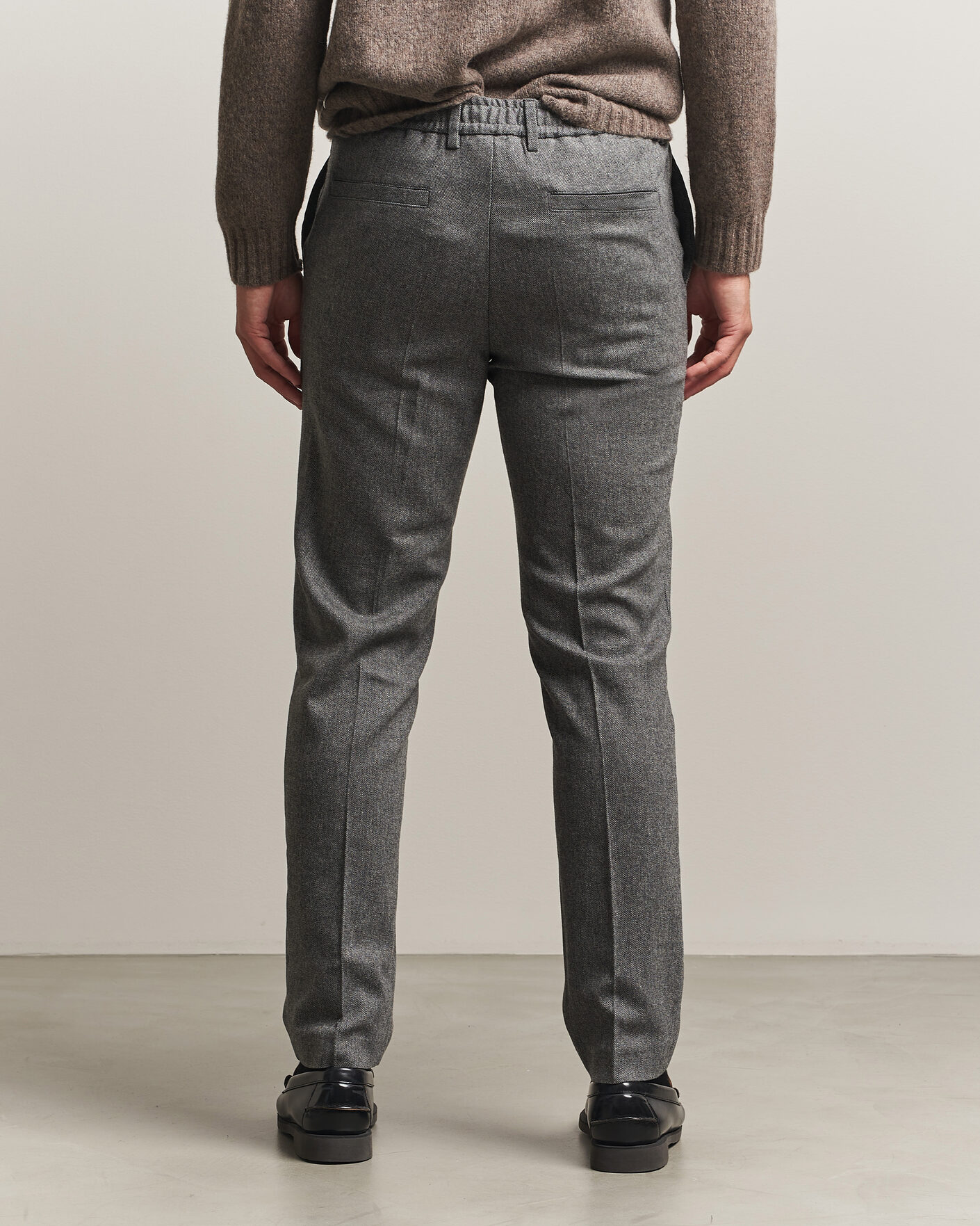 Homme | Pantalons | BOSS BLACK | Kane Brushed Drawstring Trousers Medium Grey