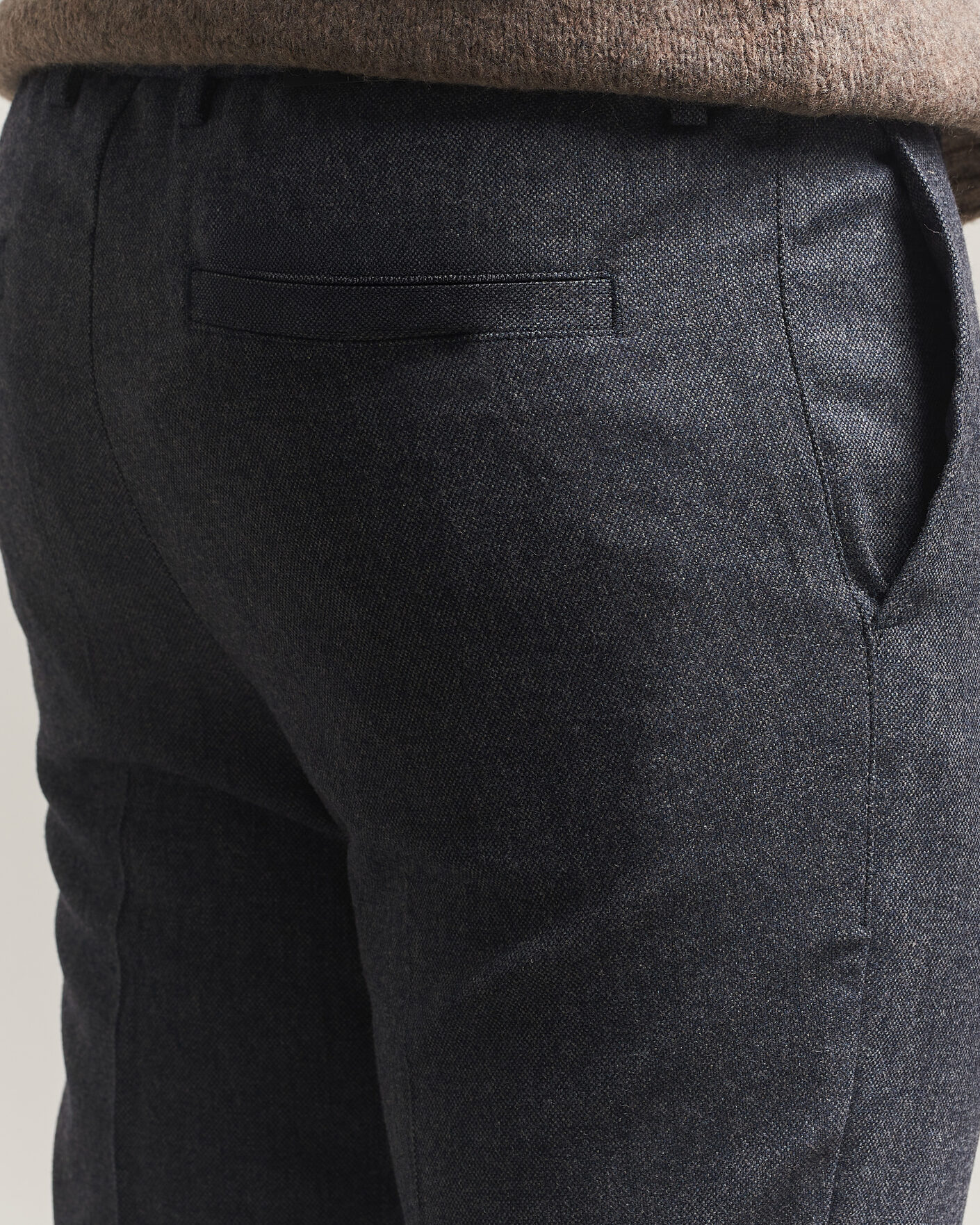 Heren | Broeken | BOSS BLACK | Kane Brushed Drawstring Trousers Dark Blue