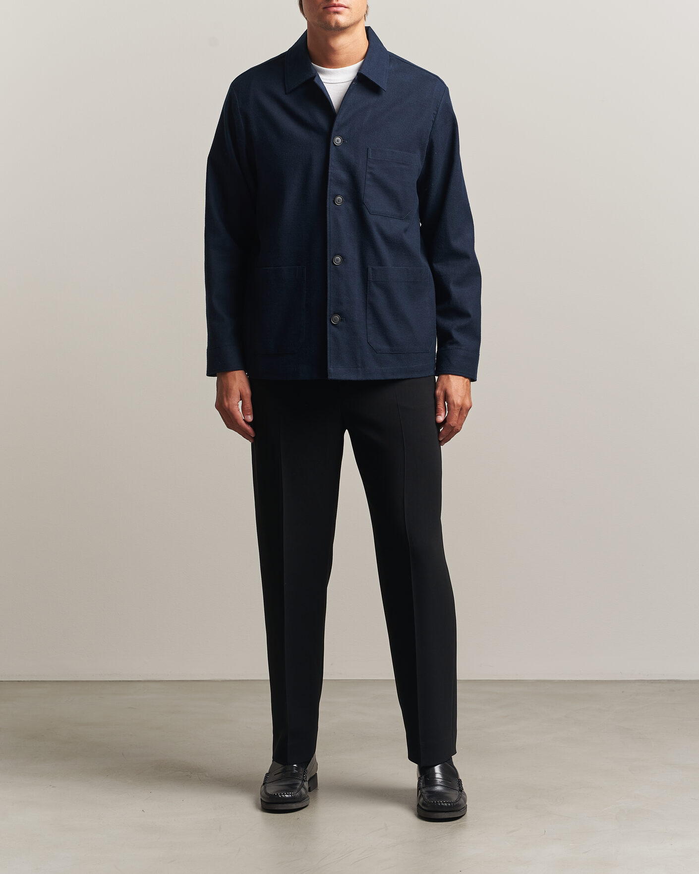 Heren | Overhemden | BOSS BLACK | Cai Cotton Overshirt Dark Blue