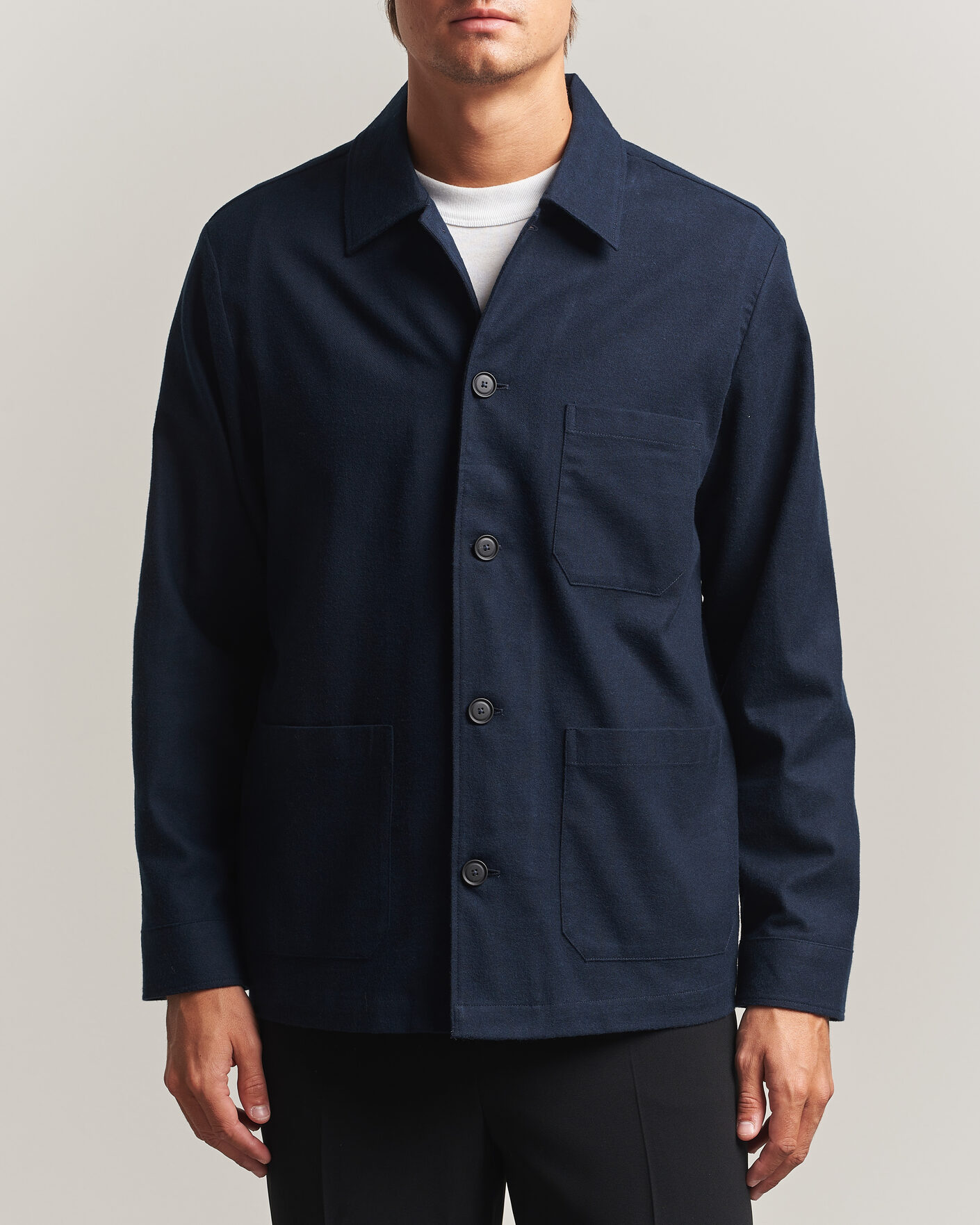 Heren | Overhemden | BOSS BLACK | Cai Cotton Overshirt Dark Blue