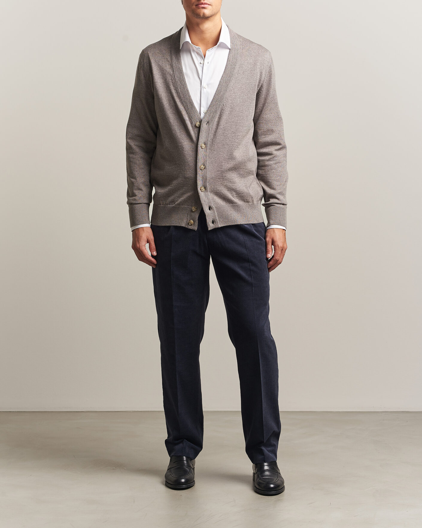 Homme | Pulls Et Tricots | BOSS BLACK | Mardon Wool Cardigan Open Brown