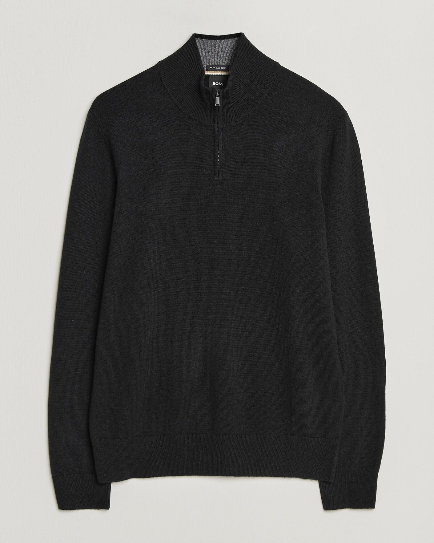 Homme | Pulls Et Tricots | BOSS BLACK | Hemarlo Wool/Cashmere Half Zip Black