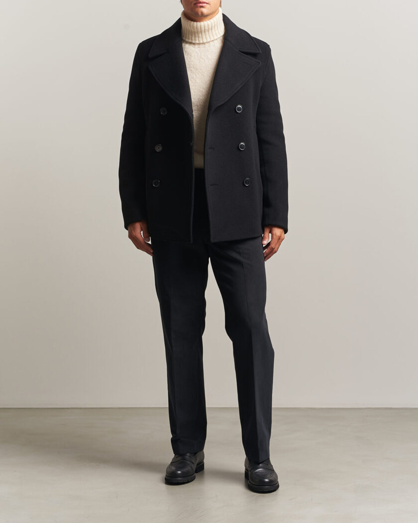 Heren | Jassen | BOSS BLACK | Hyde Wool Peacoat Black