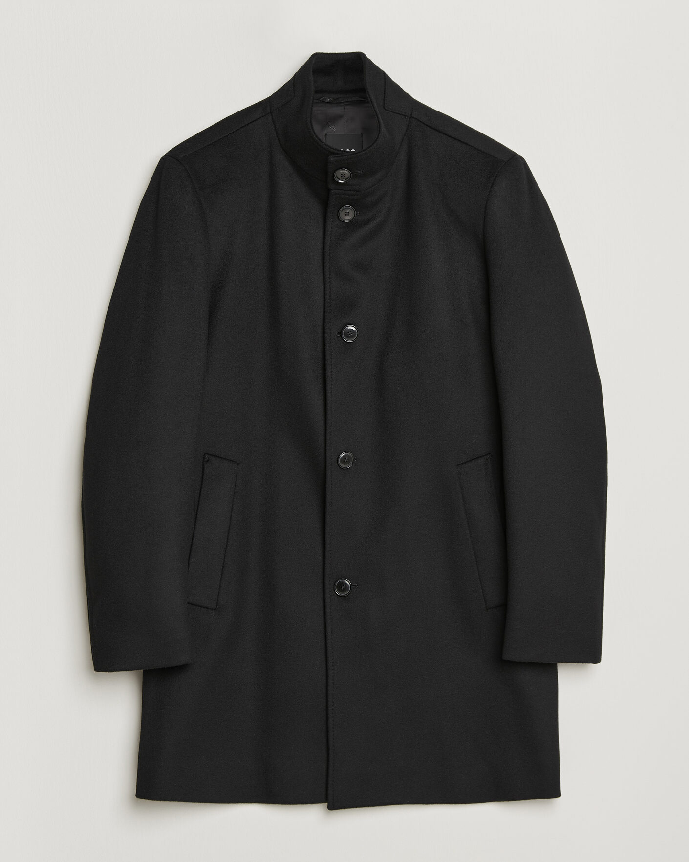 Homme | Manteaux Et Vestes | BOSS BLACK | Hyde Wool Stand Up Collar Coat Black