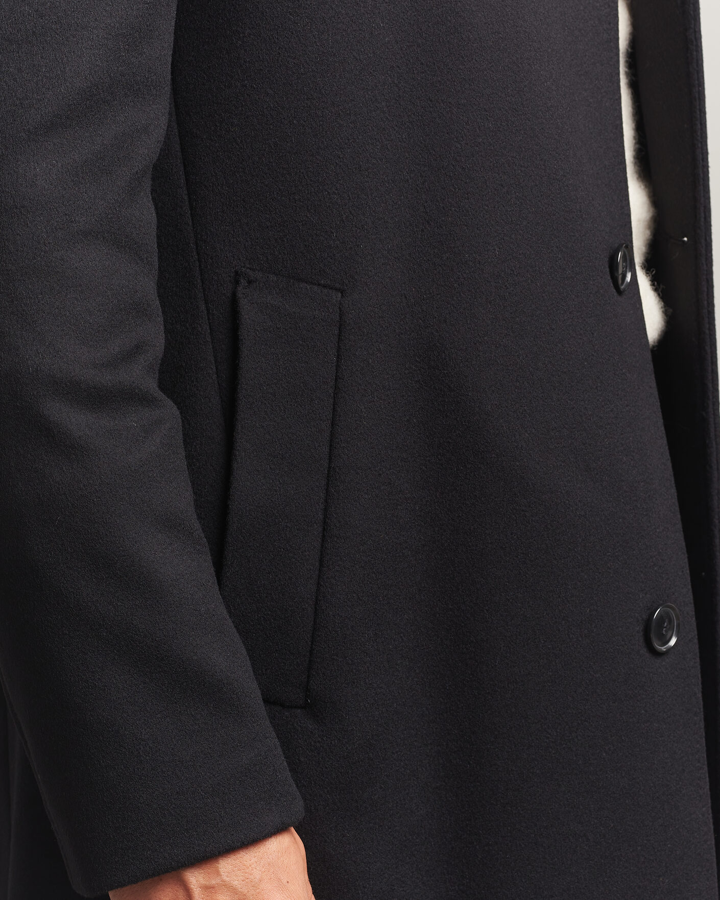 Homme | Manteaux Et Vestes | BOSS BLACK | Hyde Wool Stand Up Collar Coat Black