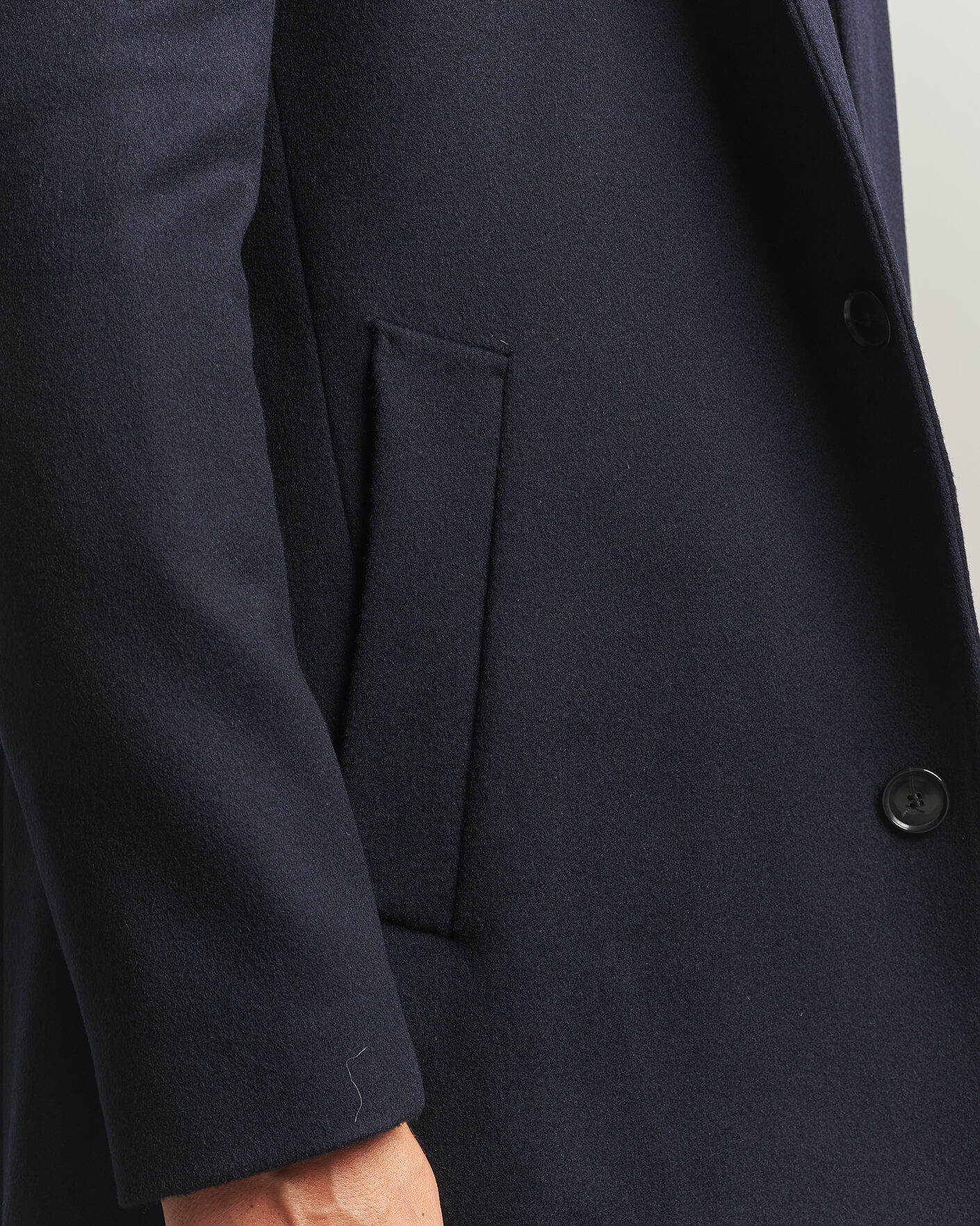 Homme | Manteaux Et Vestes | BOSS BLACK | Hyde Wool Stand Up Collar Coat Dark Blue