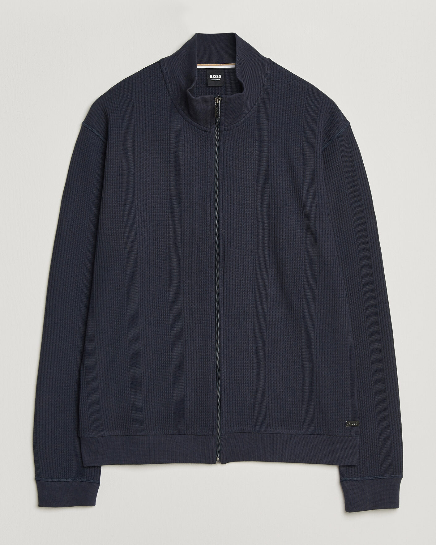 Homme | Pulls Et Tricots | BOSS BLACK | Structured Loungewear Full Zip Dark Blue