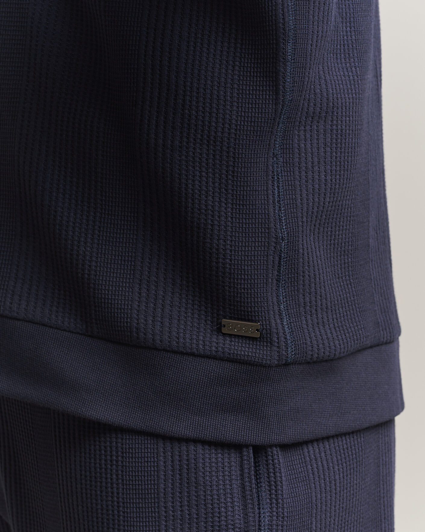Homme | Pulls Et Tricots | BOSS BLACK | Structured Loungewear Full Zip Dark Blue