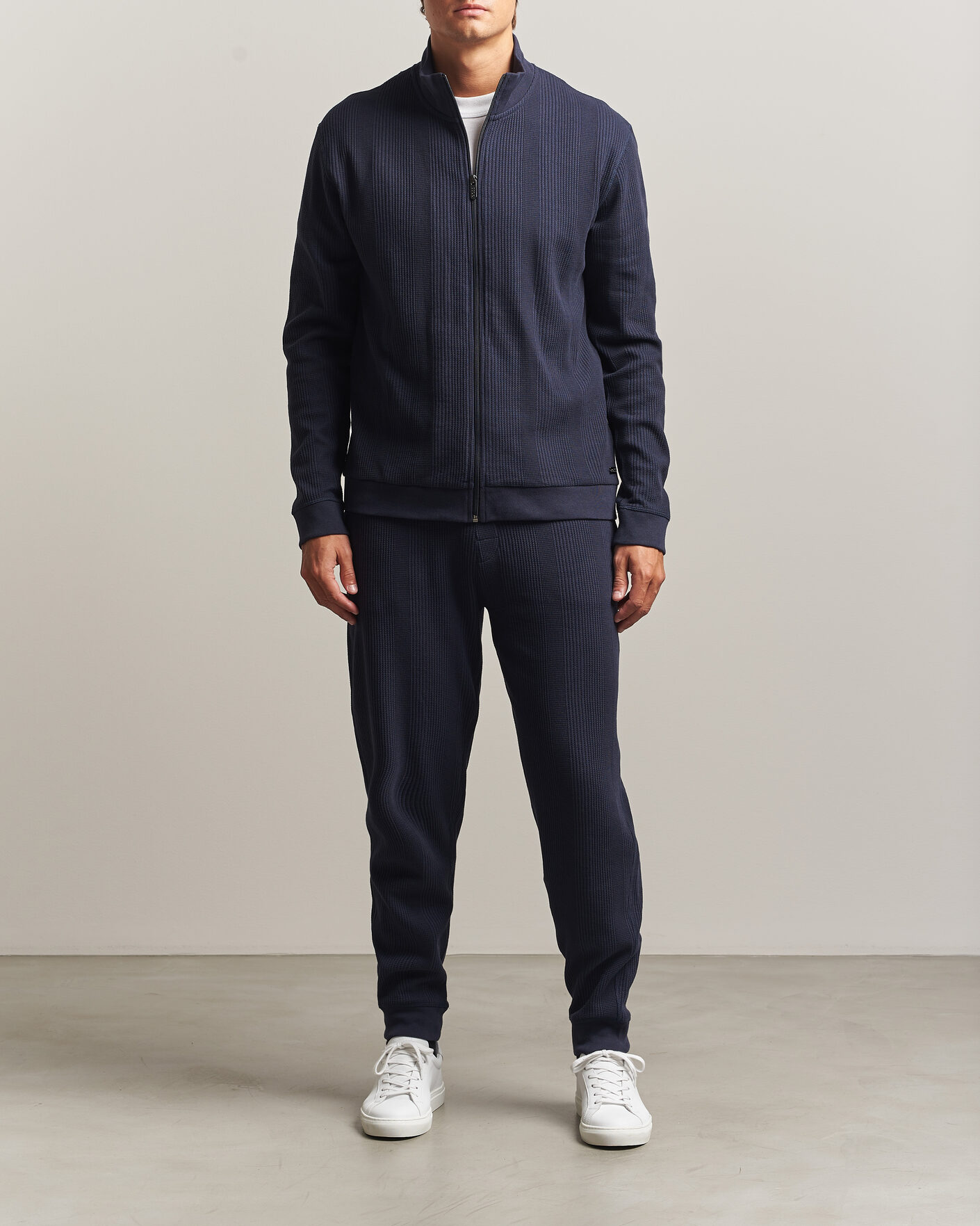 Homme | Pantalons | BOSS BLACK | Structured Loungewear Sweatpants Dark Blue