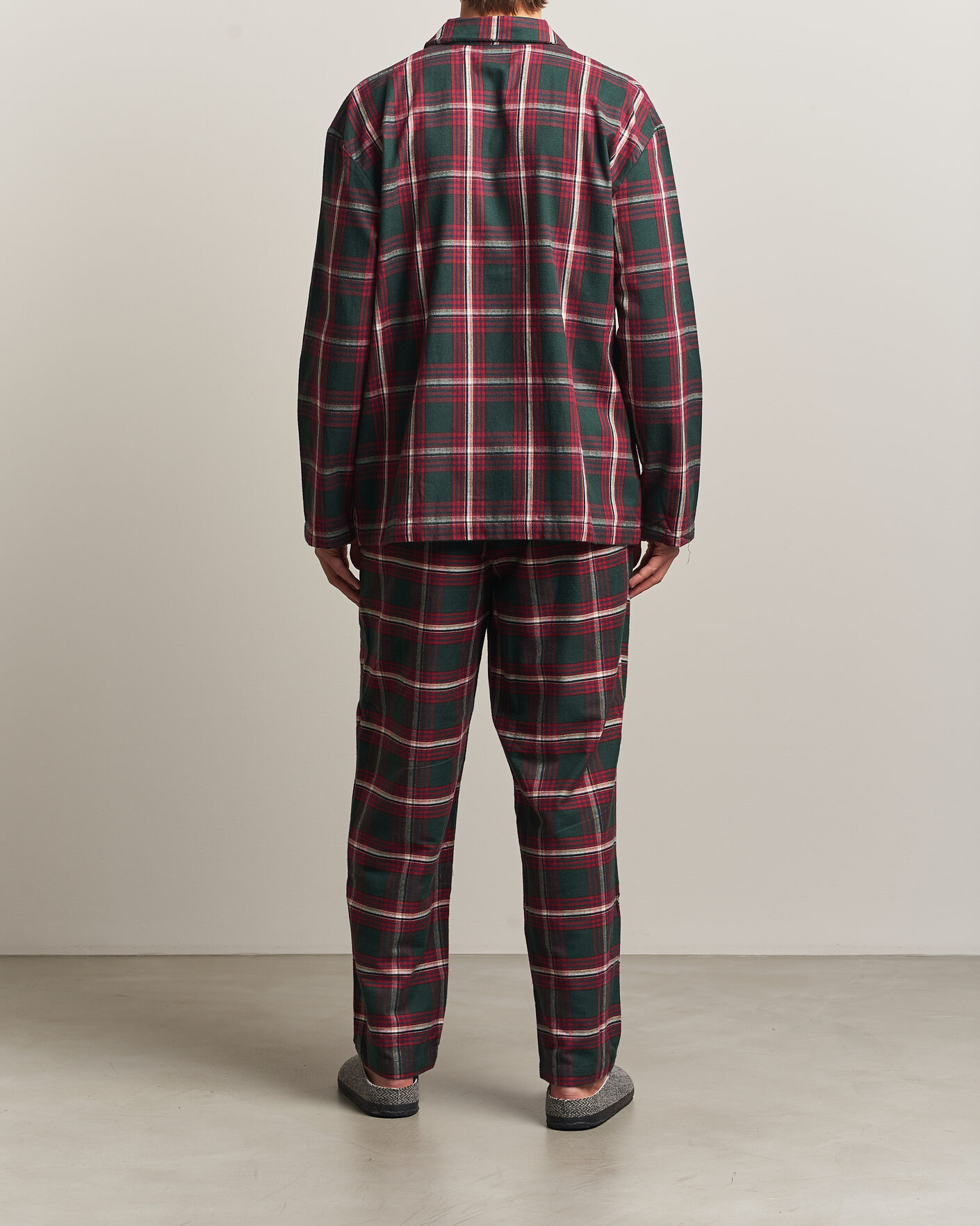 Homme | Peignoirs Et Pyjamas | BOSS BLACK | Checked Flannel Pyjama Set Open Red