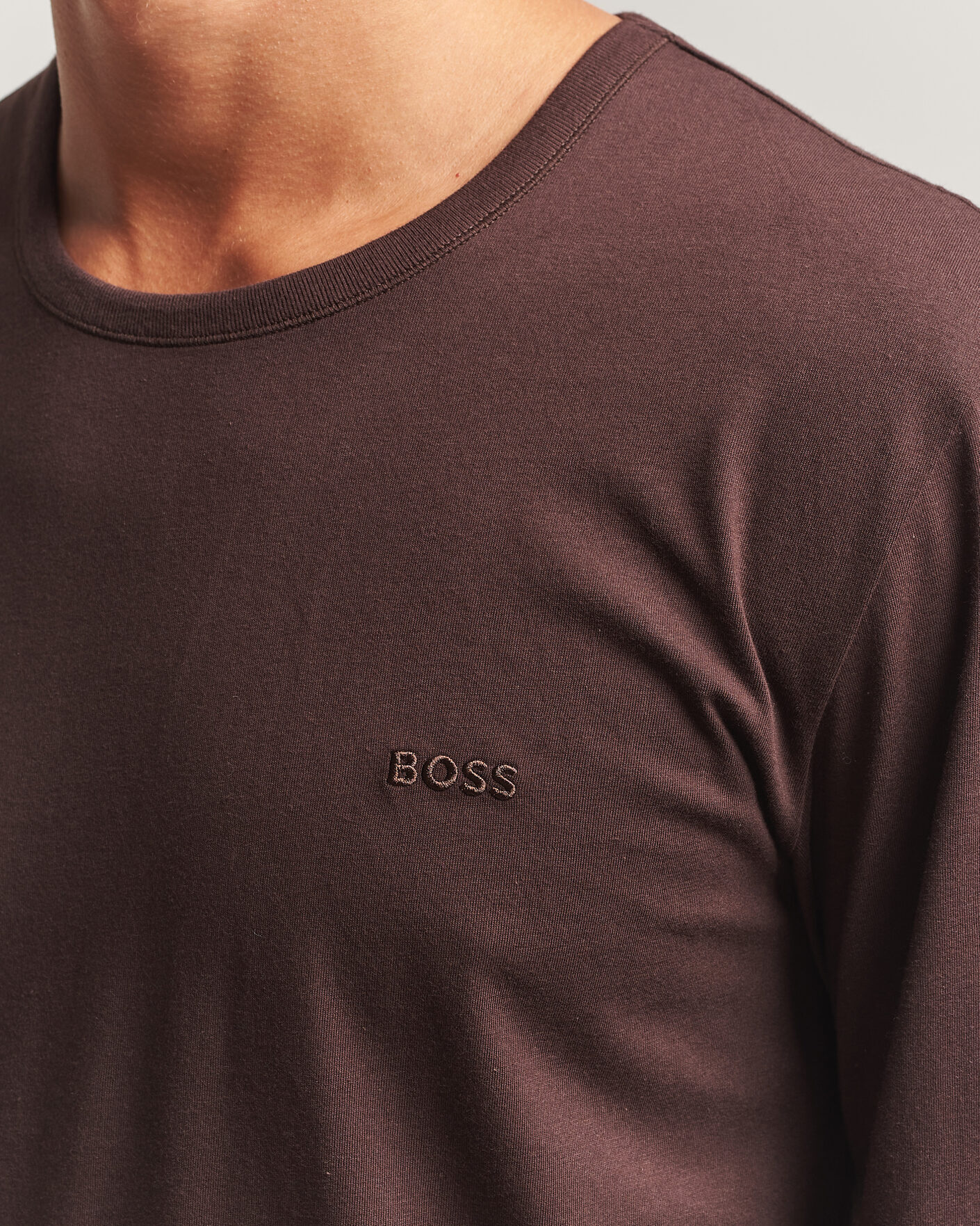 Heren | T-shirts | BOSS BLACK | 3-Pack Long Sleeve T-Shirt White/Black/Brown