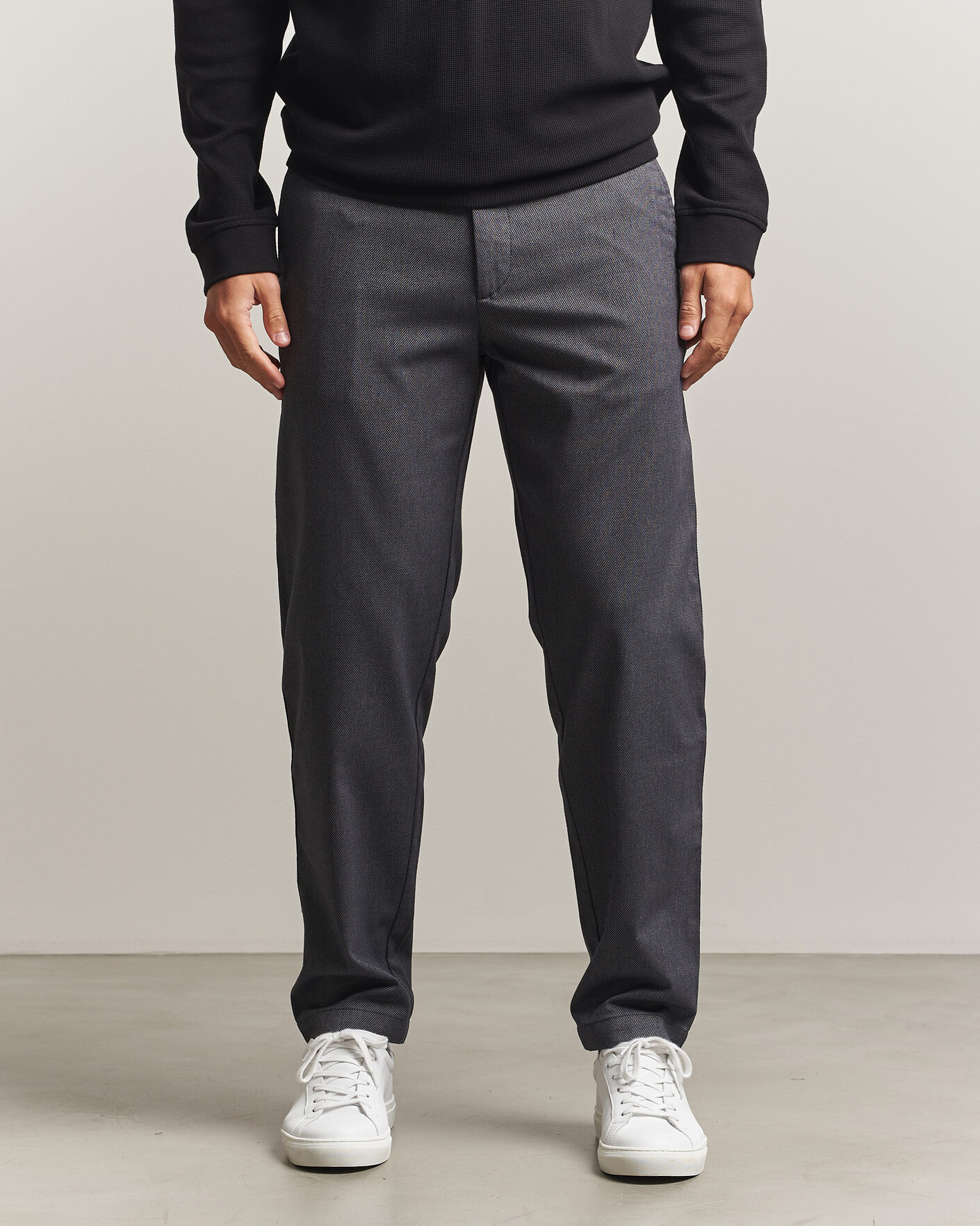 Heren | Broeken | BOSS ORANGE | Tapered Fit Drawstring Chino Dark Grey