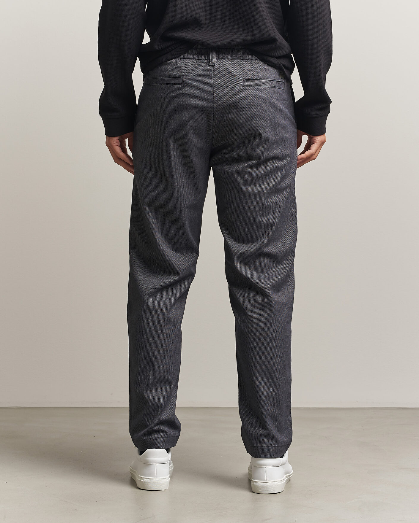 Heren | Broeken | BOSS ORANGE | Tapered Fit Drawstring Chino Dark Grey