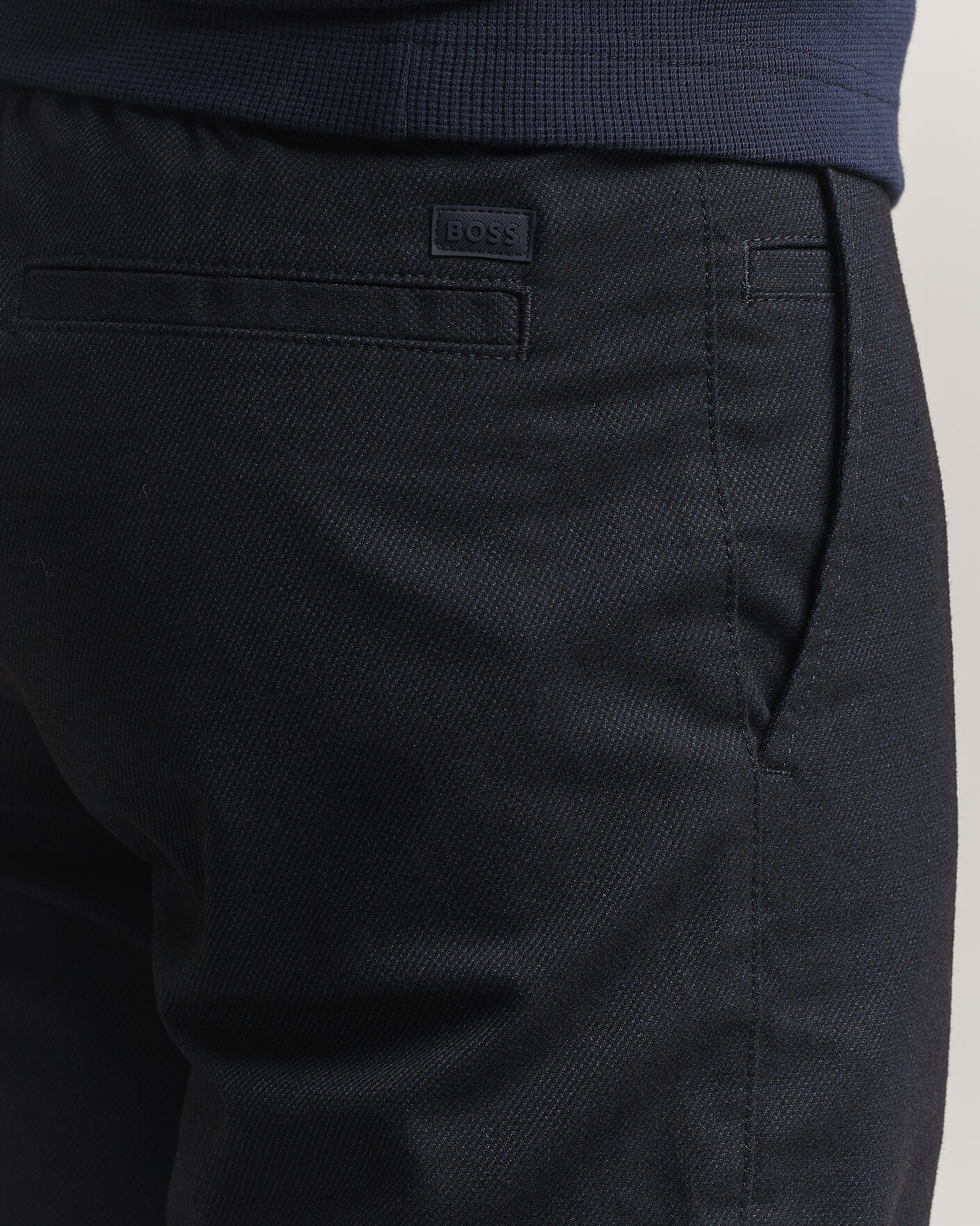 Heren | Broeken | BOSS ORANGE | Tapered Fit Drawstring Chino Dark Blue