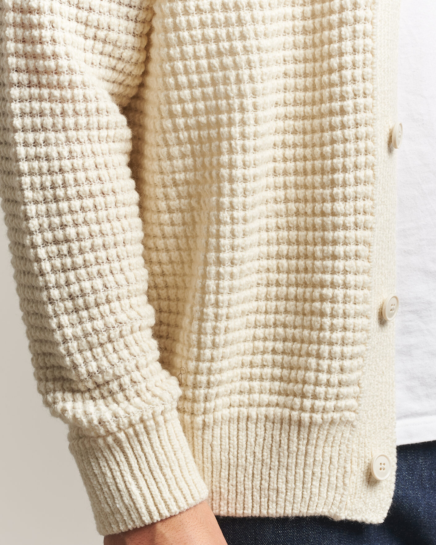 Homme | Pulls Et Tricots | BOSS ORANGE | Korsico Wool Knitted Cardigan Open White