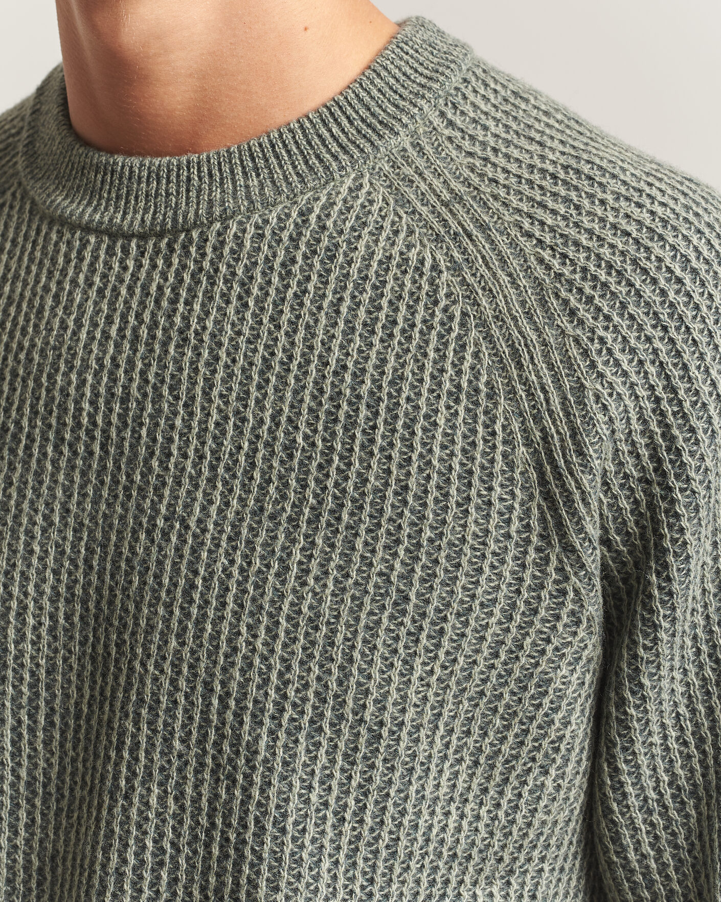 Heren | Truien | BOSS ORANGE | Kepler Wool Knitted Sweater Open Green