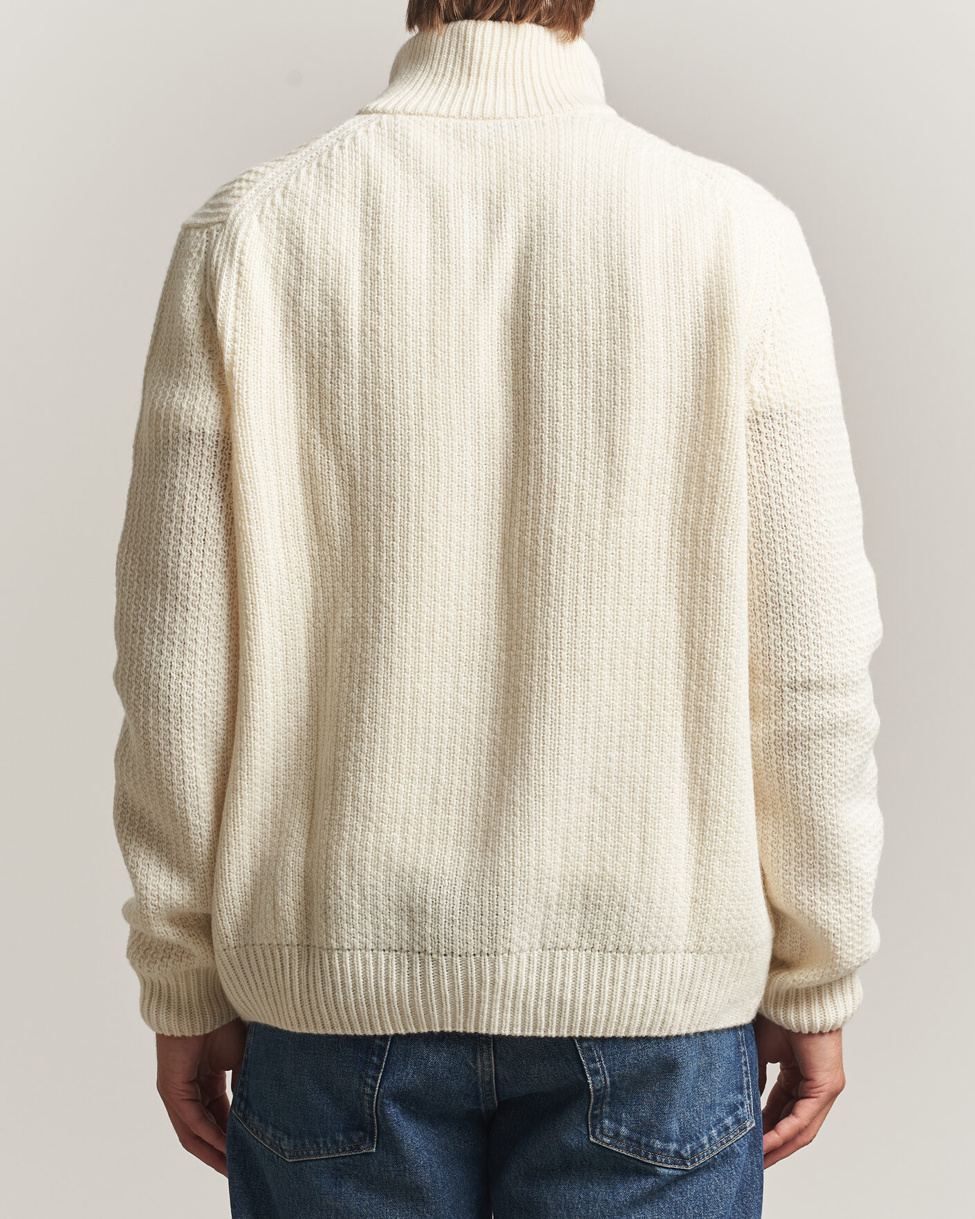 Homme | Pulls Et Tricots | BOSS ORANGE | Kenter Wool Knitted Half Zip Open White