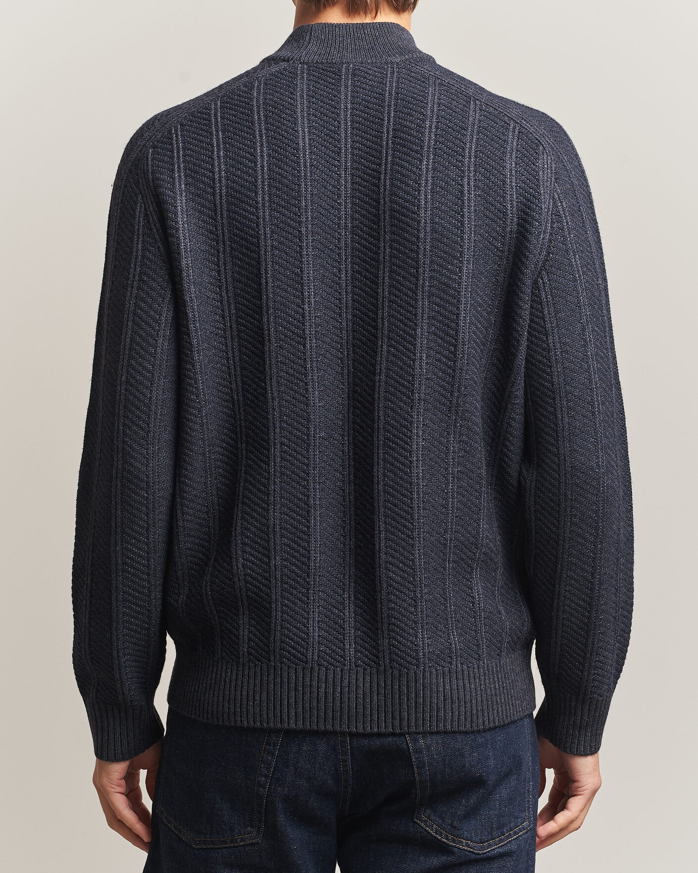 Homme | Pulls Et Tricots | BOSS ORANGE | Katoolo Wool/Cotton Knitted Turtleneck Dark Blue