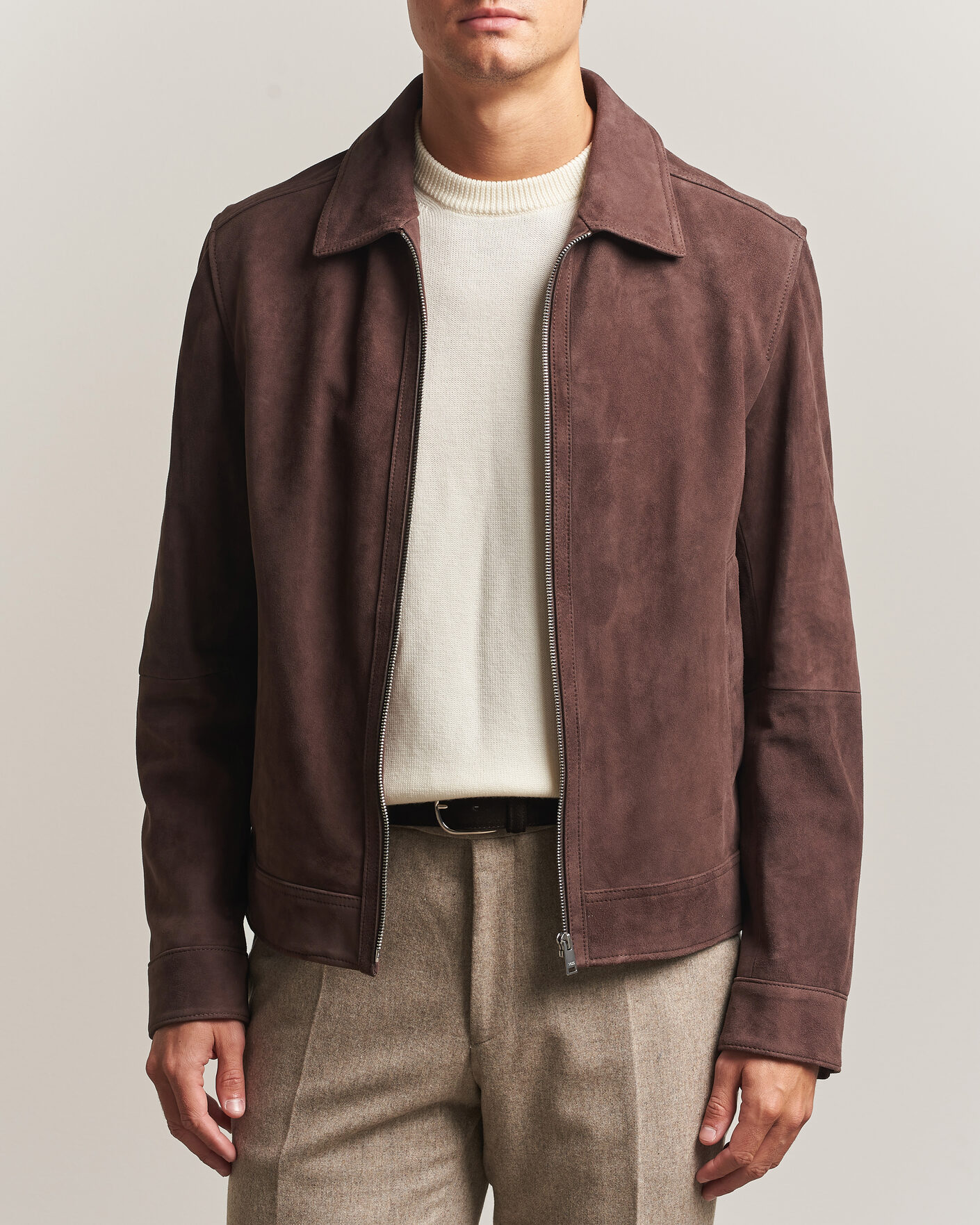 Heren | Jassen | BOSS BLACK | Malbano Suede Jacket Dark Brown