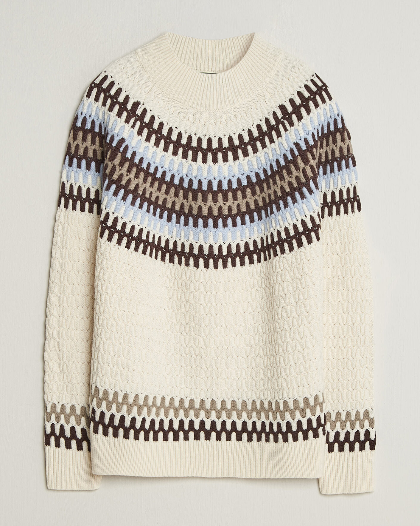 Homme | Pulls Et Tricots | BOSS BLACK | Fiotto Wool Fairisle Sweater Open White