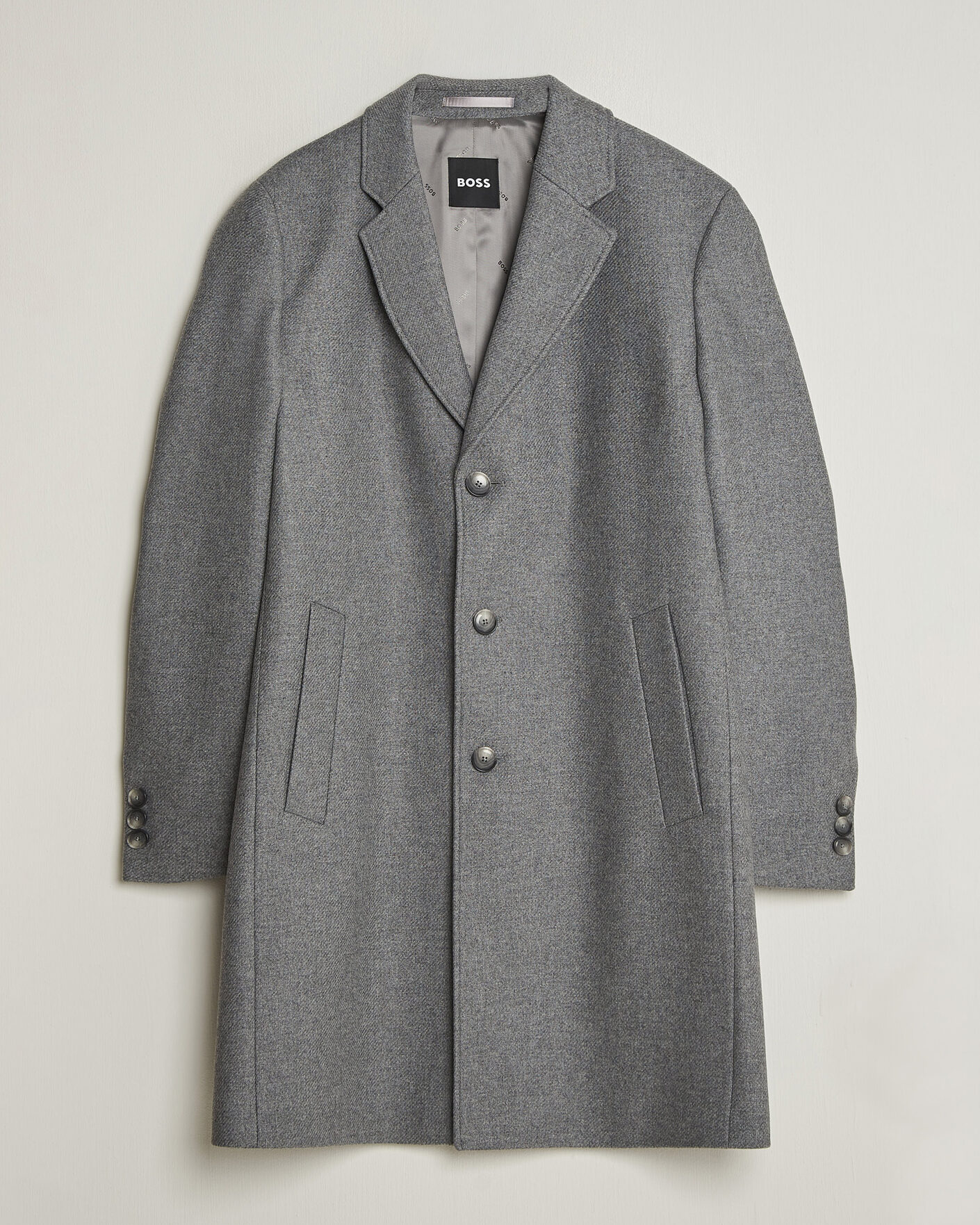 Homme | Manteaux Et Vestes | BOSS BLACK | Hyde Wool Coat Medium Grey