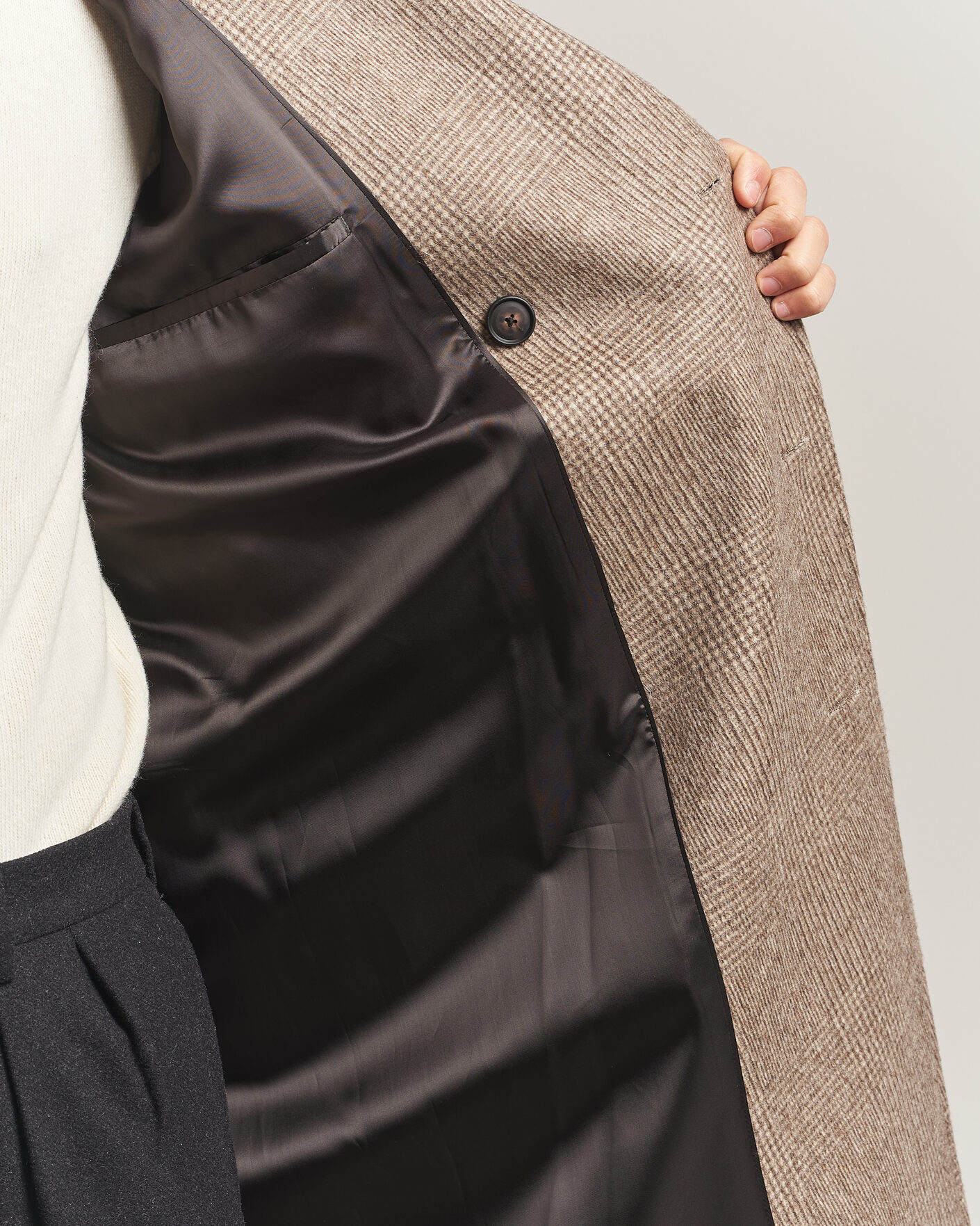 Homme | Manteaux Et Vestes | BOSS BLACK | Jared Wool Double Breasted Coat Open Brown