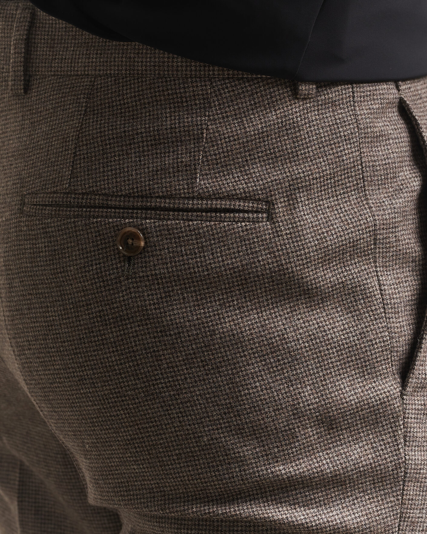 Homme | Costumes | BOSS BLACK | Huge Wool Pepita Suit Dark Brown